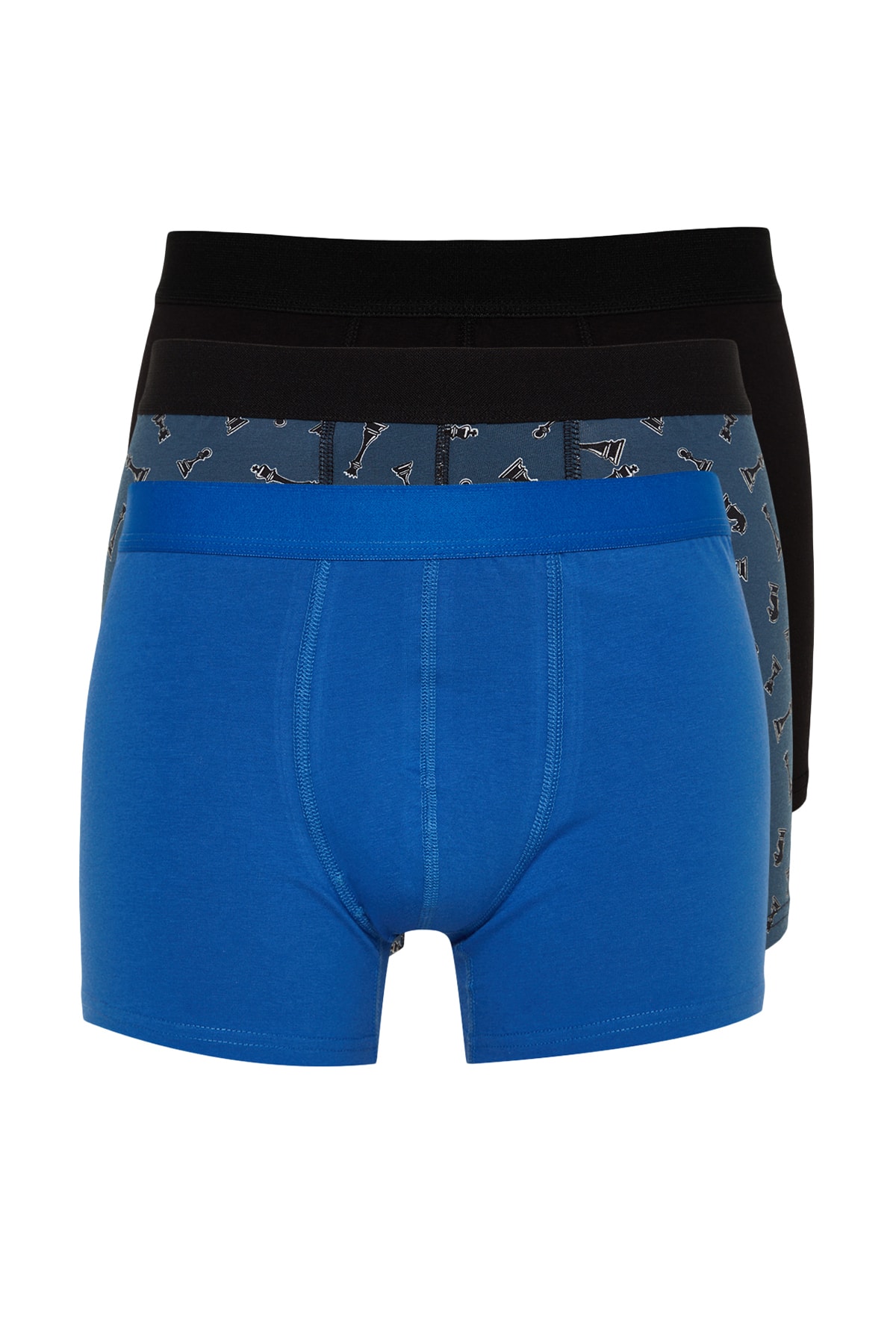 Zena Blue Lace Front Tulle Detail Women's Slip Women's Panties - Trendyol