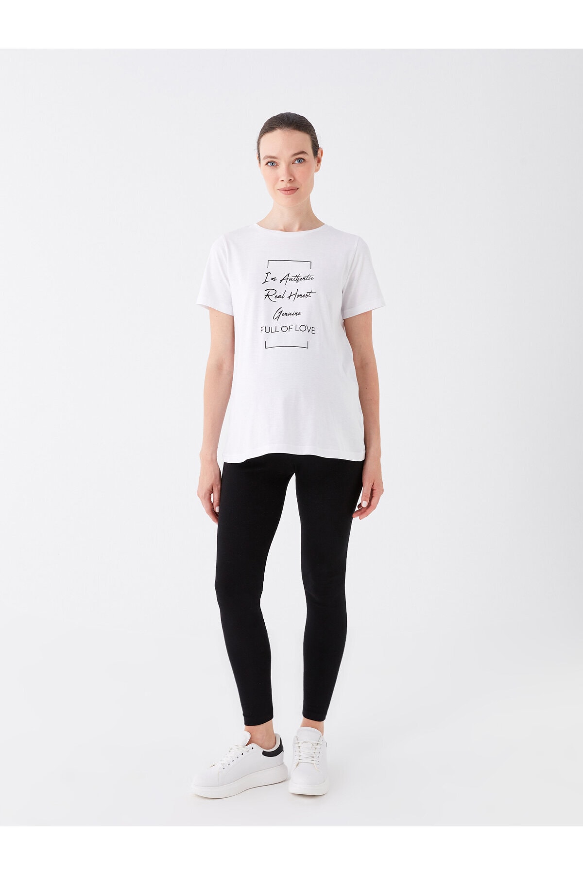 LC Waikiki Tummy Paneled Plain Maternity Leggings