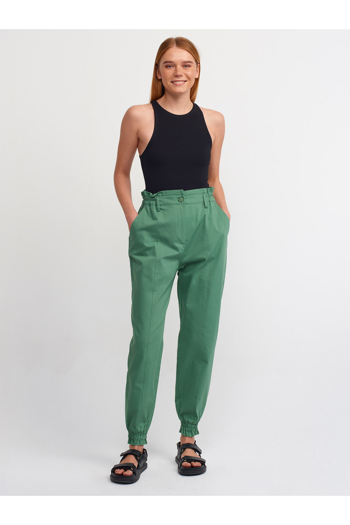 Levně Dilvin 71107 Cupped Jogging Trousers-Green