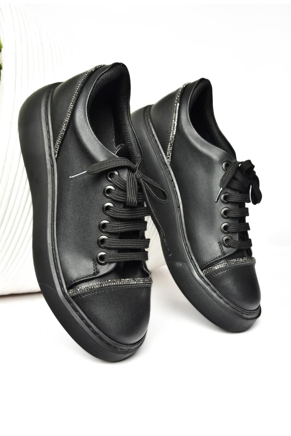 Fox Shoes P274049309 Black/Black Stone Detailed Sports Shoes Sneakers
