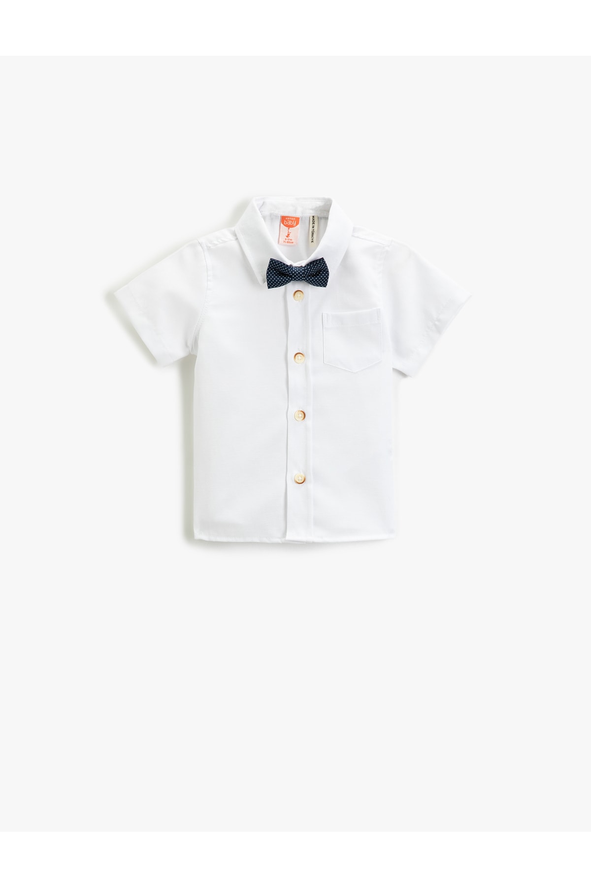 Levně Koton Bow Tie Shirt Short Sleeve One Pocket