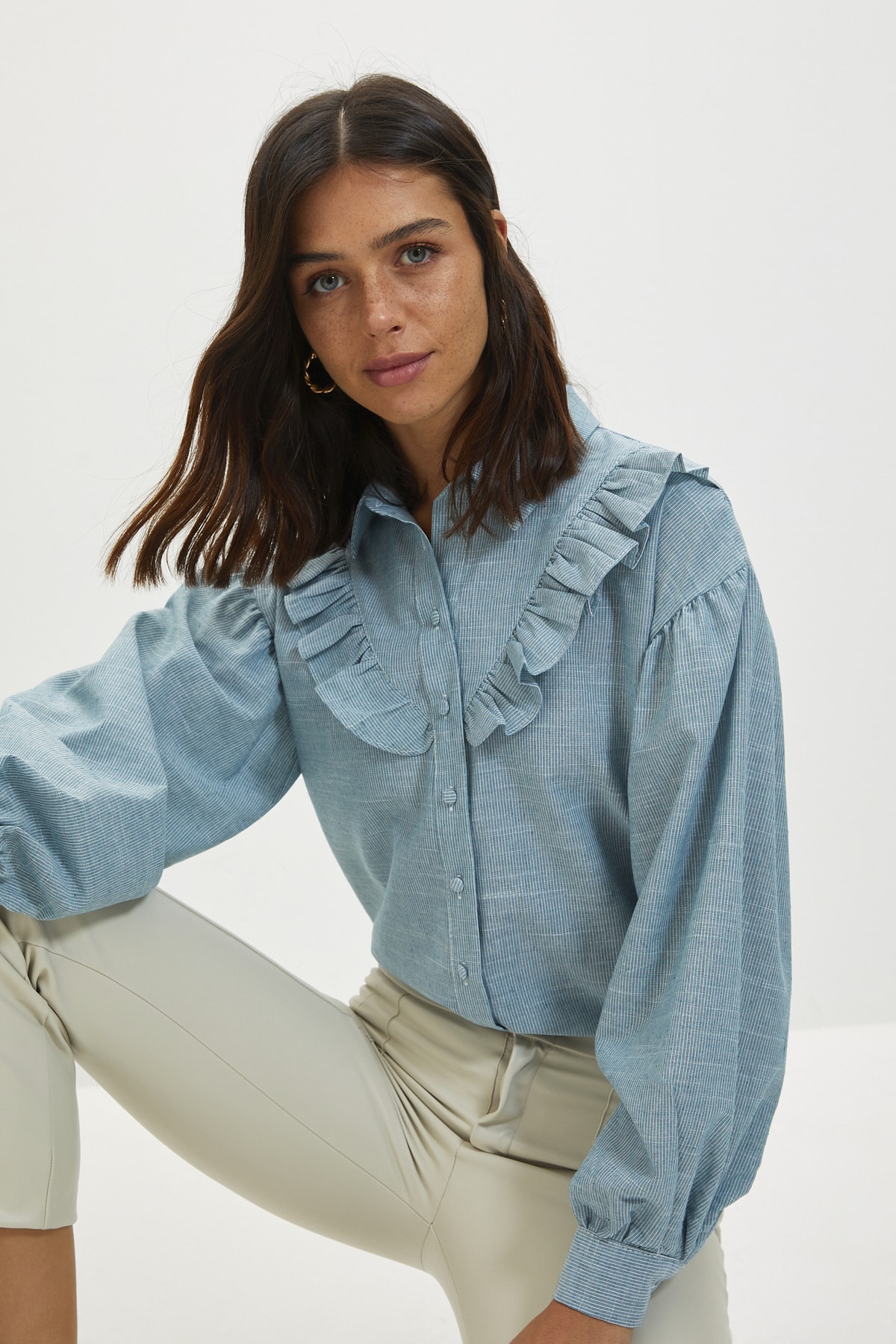 Women's shirt Trendyol Ruffle Detailed
