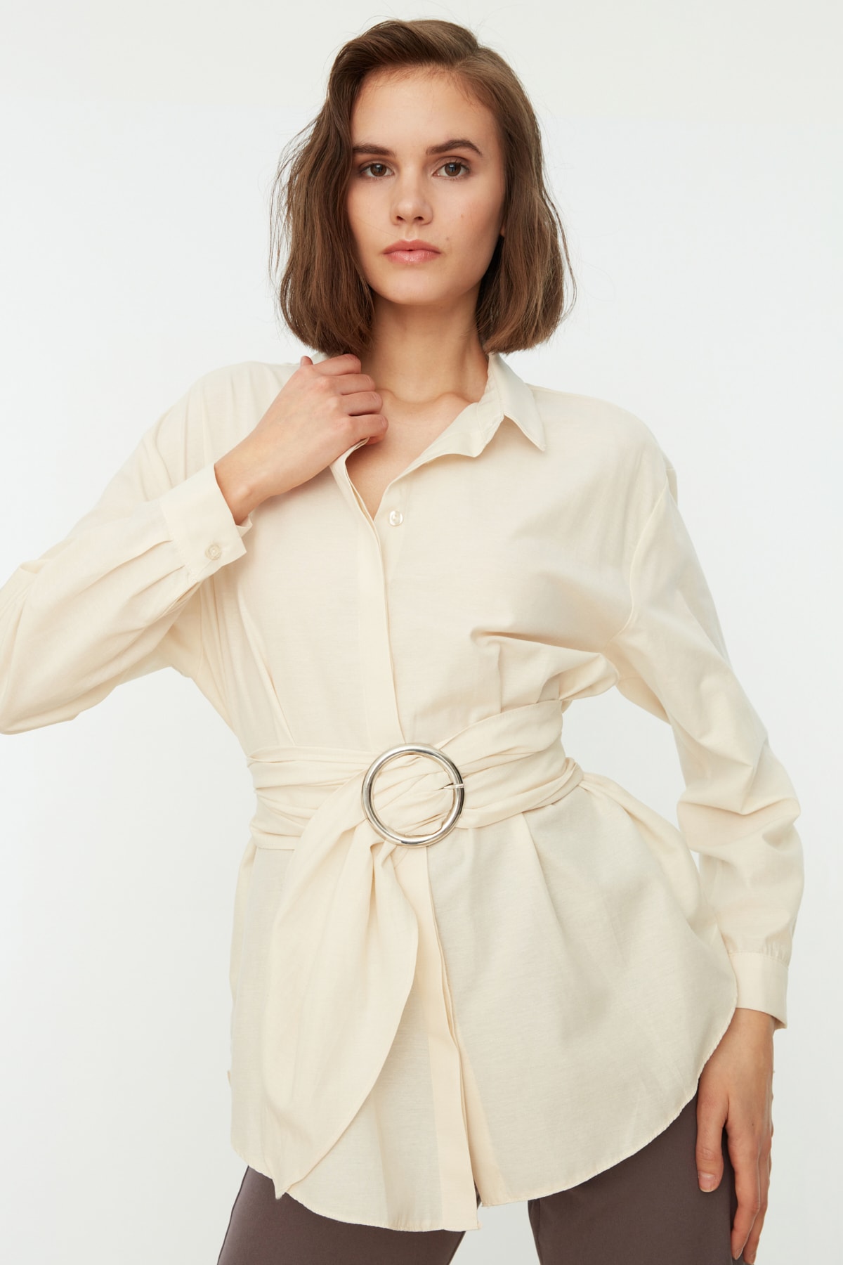 Camasa Dama, Trendyol Buckle Detailed