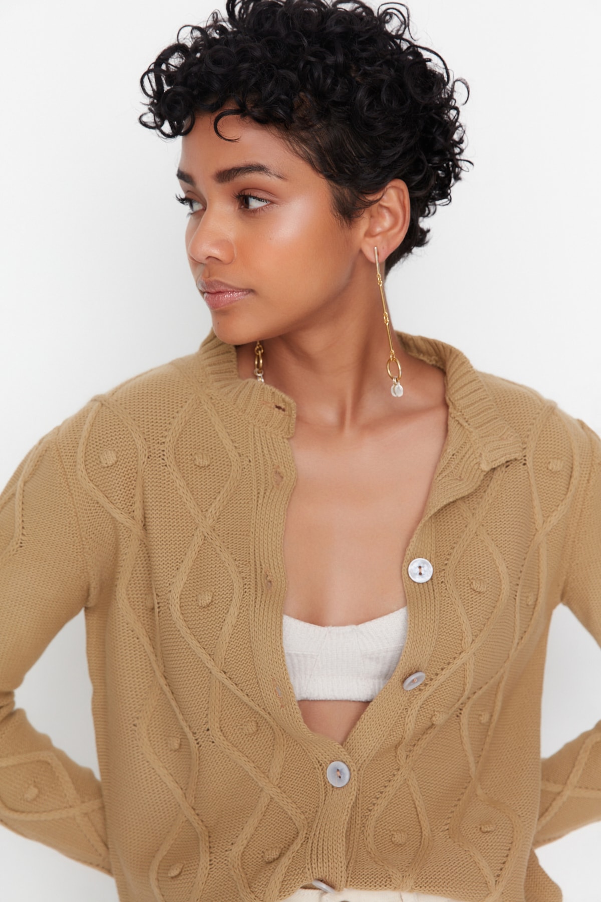 Trendyol Cardigan - Brown - Regular fit
