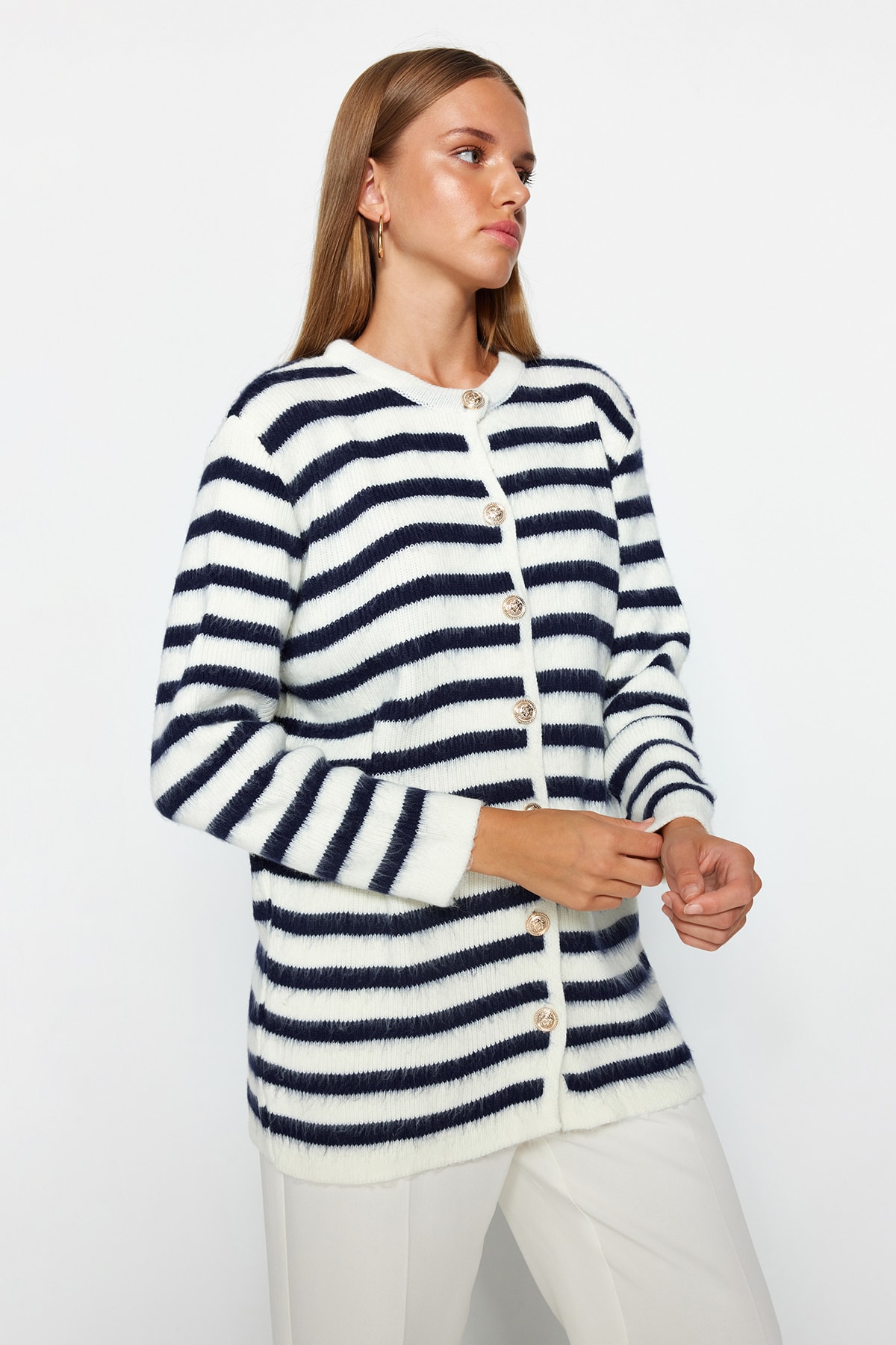 Trendyol Cardigan - Ecru - Regular fit