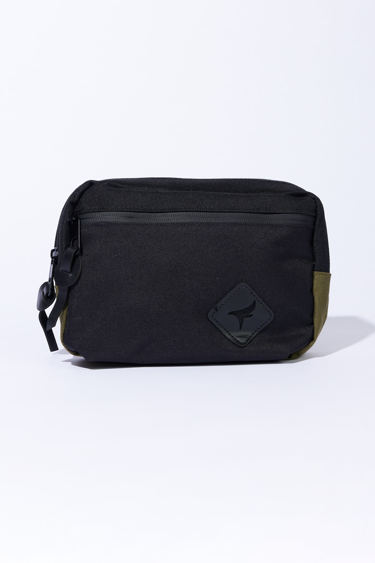 Levně AC&Co / Altınyıldız Classics Men's Black-Khaki Zippered Double Compartment Waist Bag