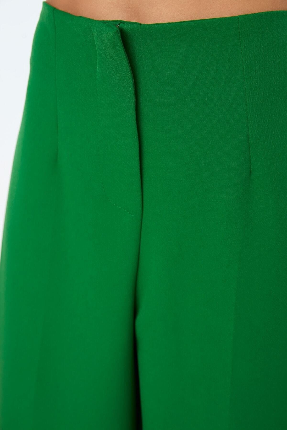 Pantaloni țesute Trendyol Green High Walie