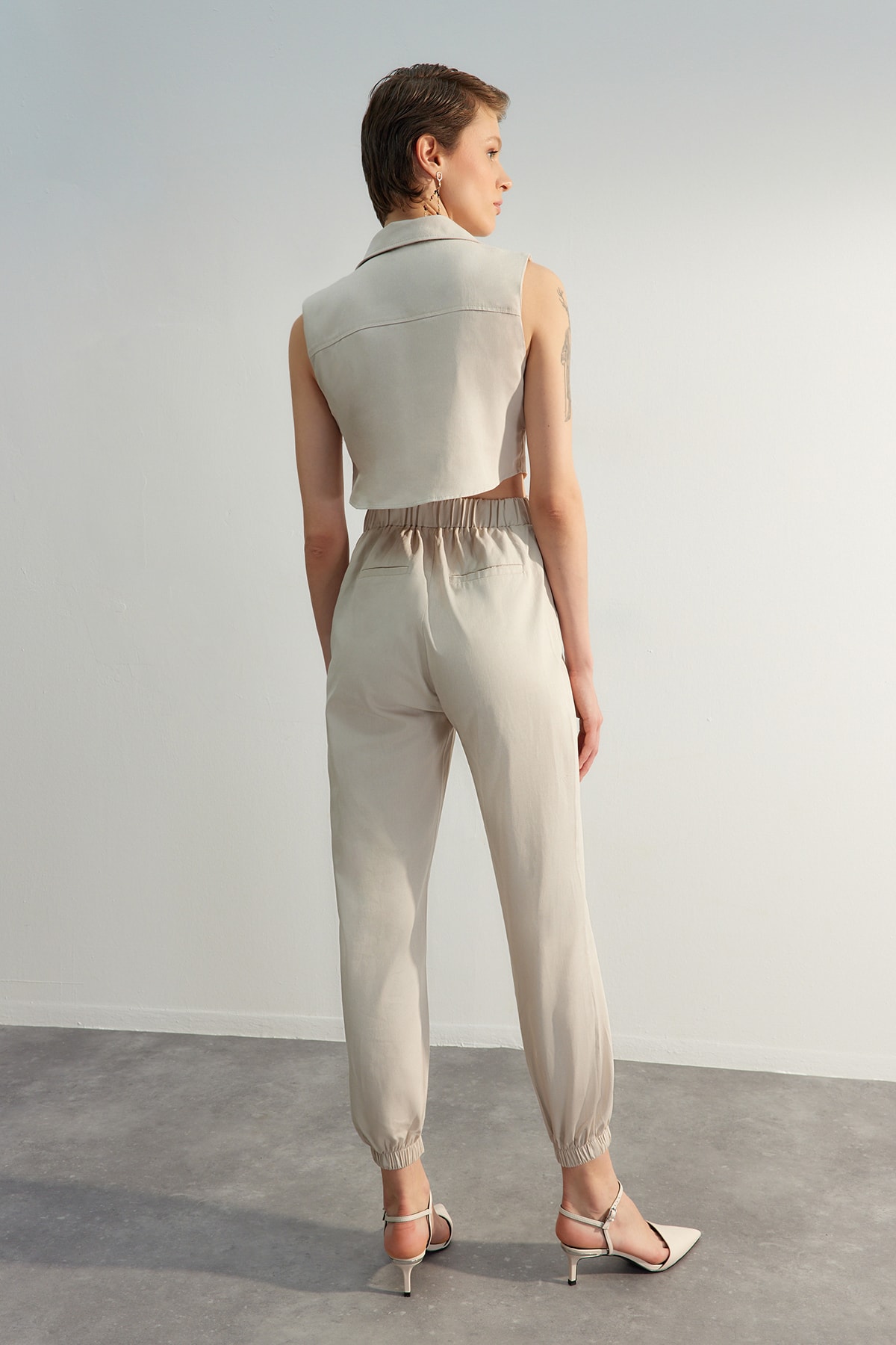 Trendyol Limited Edition Stone Window Detailed Maxi Woven Jumpsuit