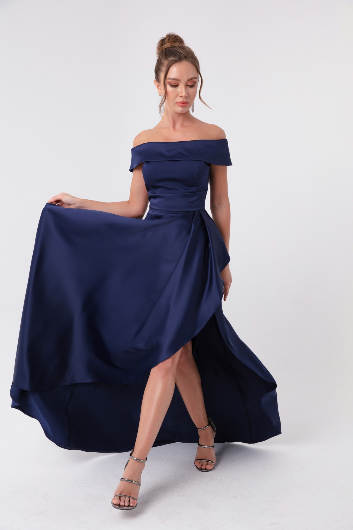 Lafaba Evening & Prom Dress - Dark blue - Asymmetric