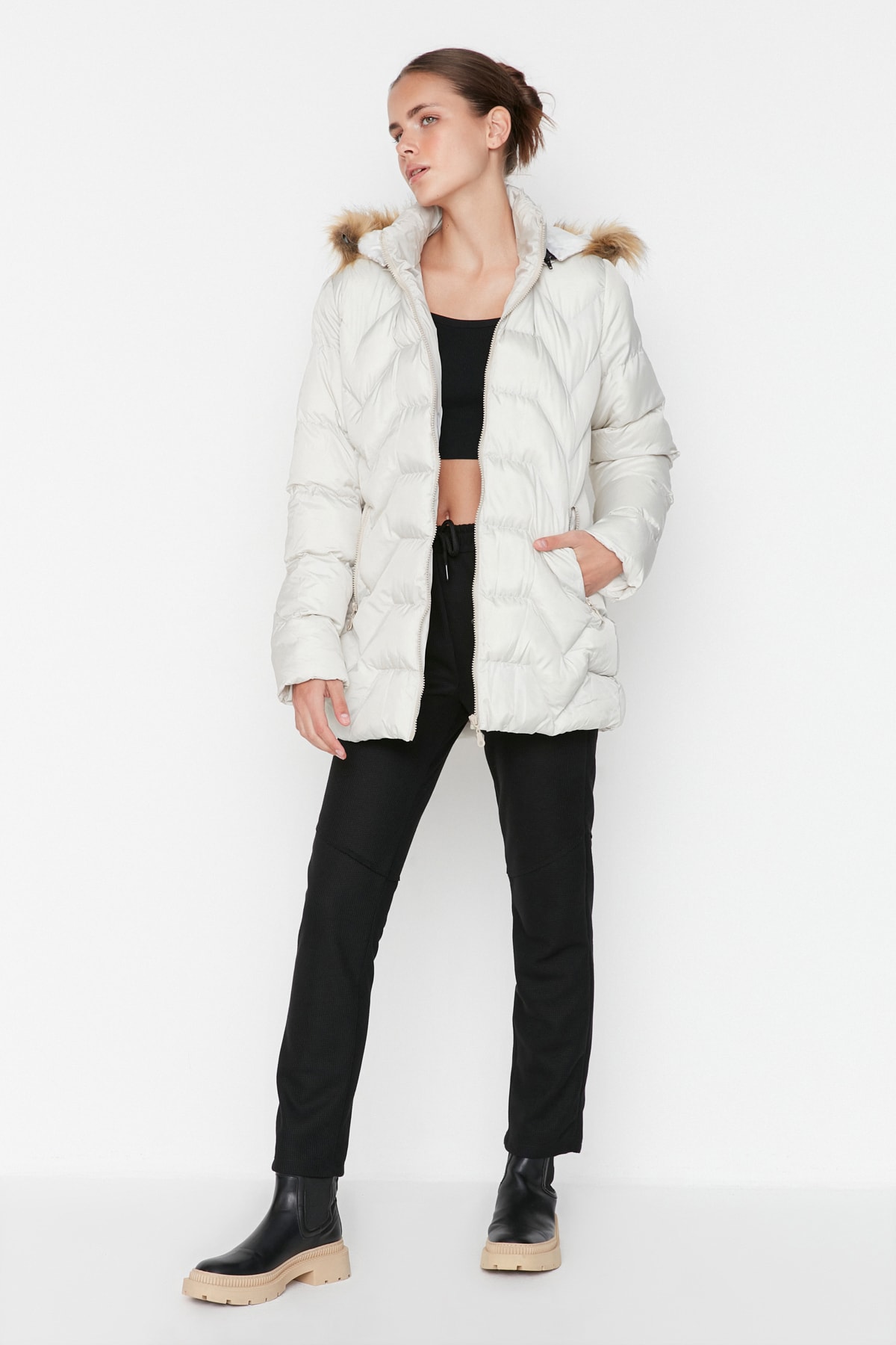 Women's jacket Trendyol Mink