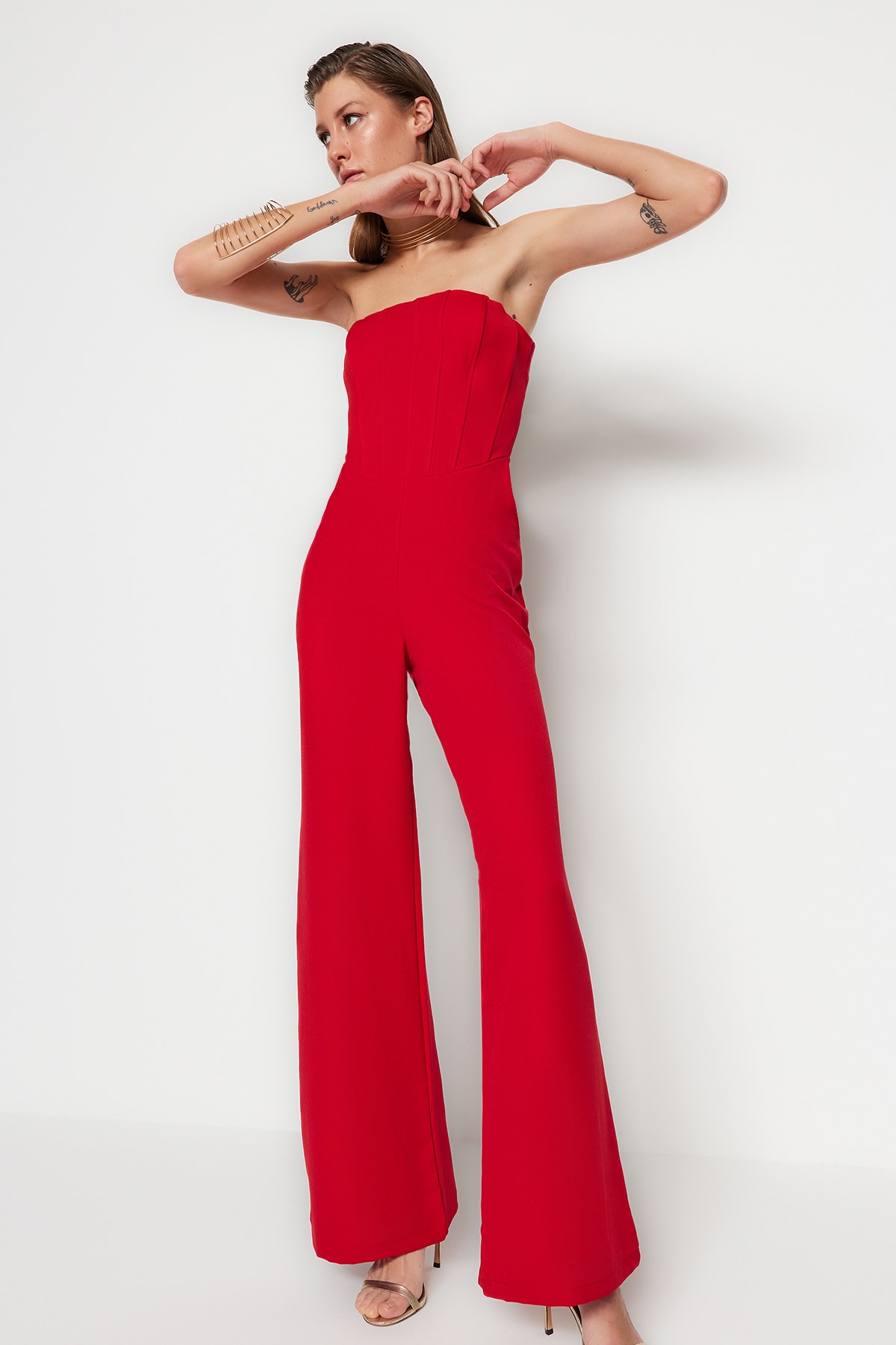 Trendyol Red Woven Overalls