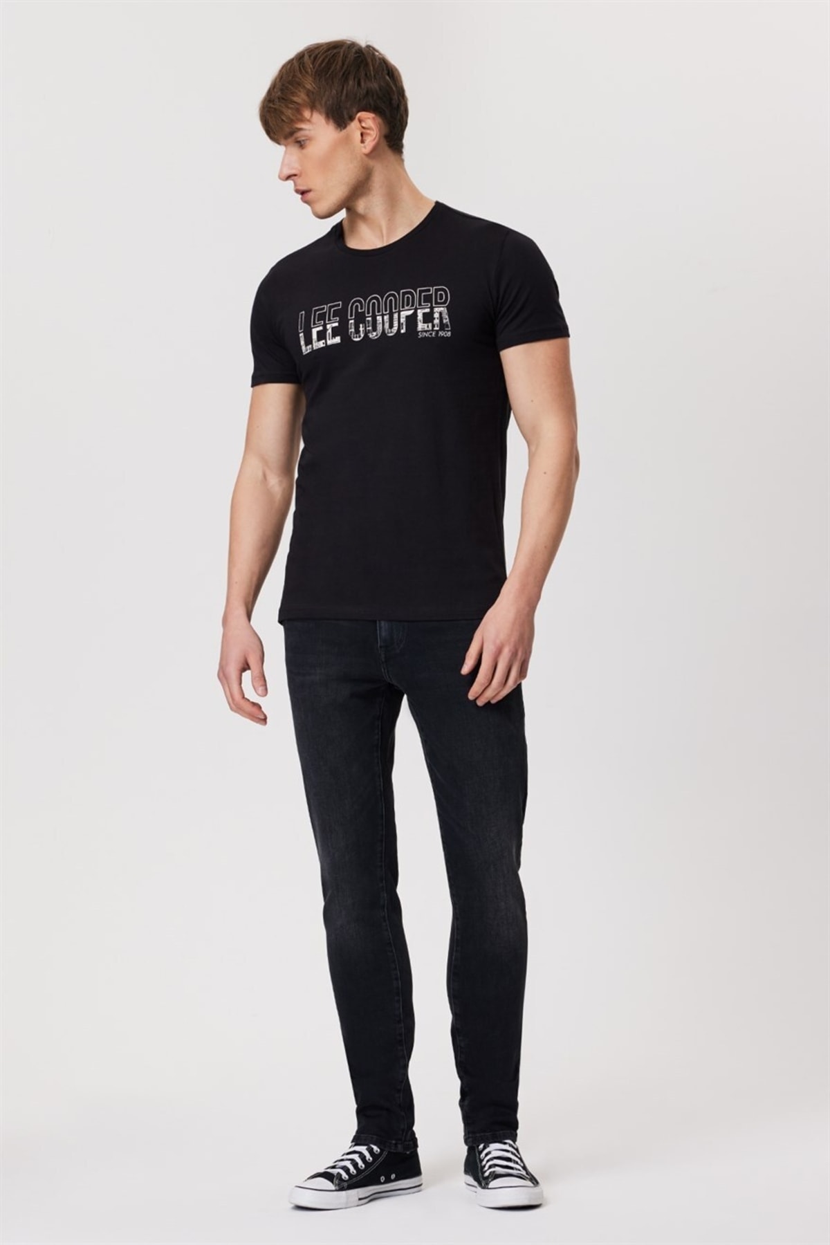 Pánsk rovné džínsové nohavice s normálnym pásom Lee Cooper
