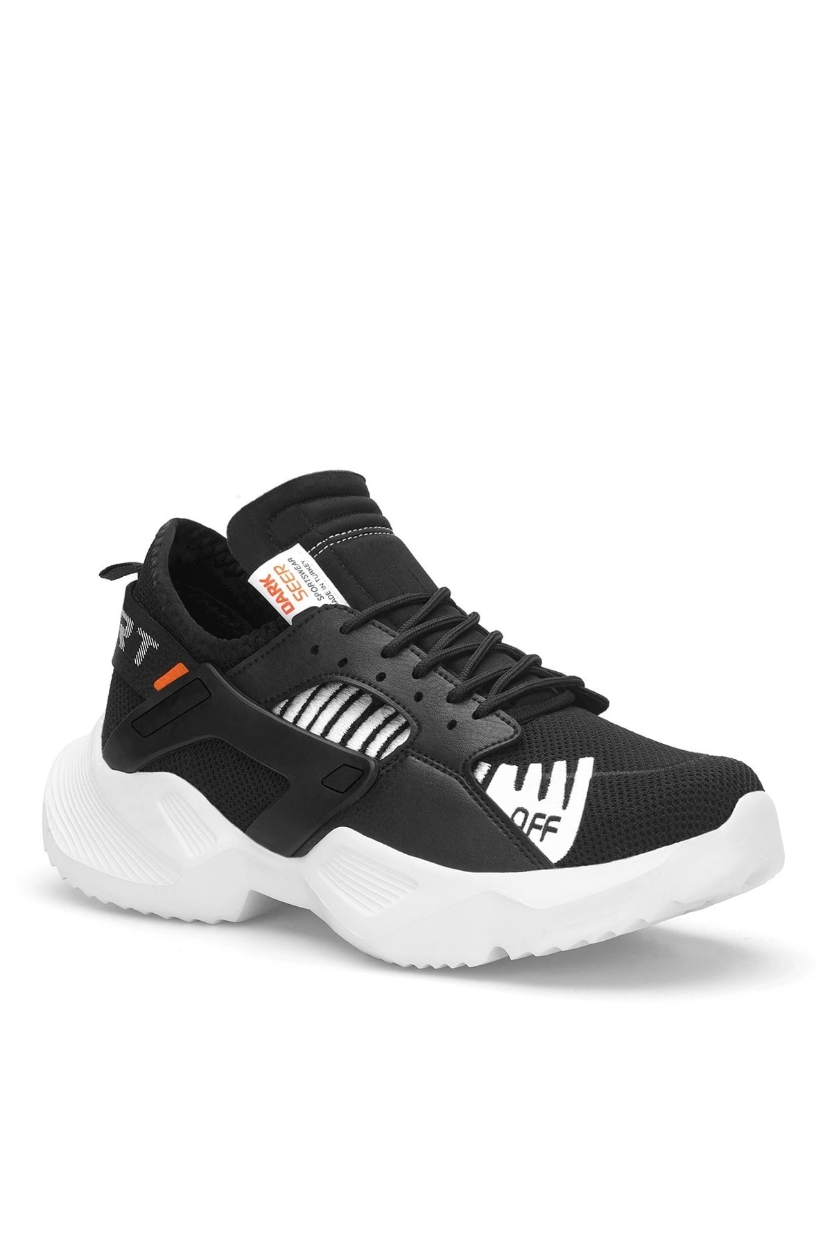 Levně DARK SEER Black and White Unisex Sneakers