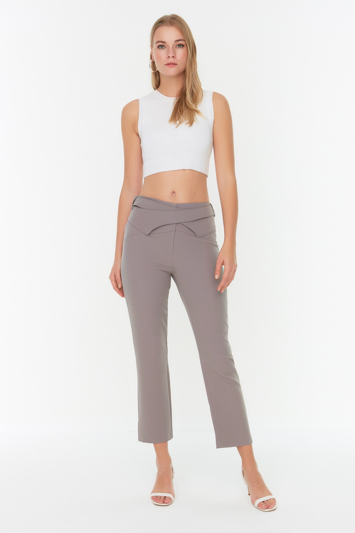 Trendyol Anthracite Cigarette Trousers