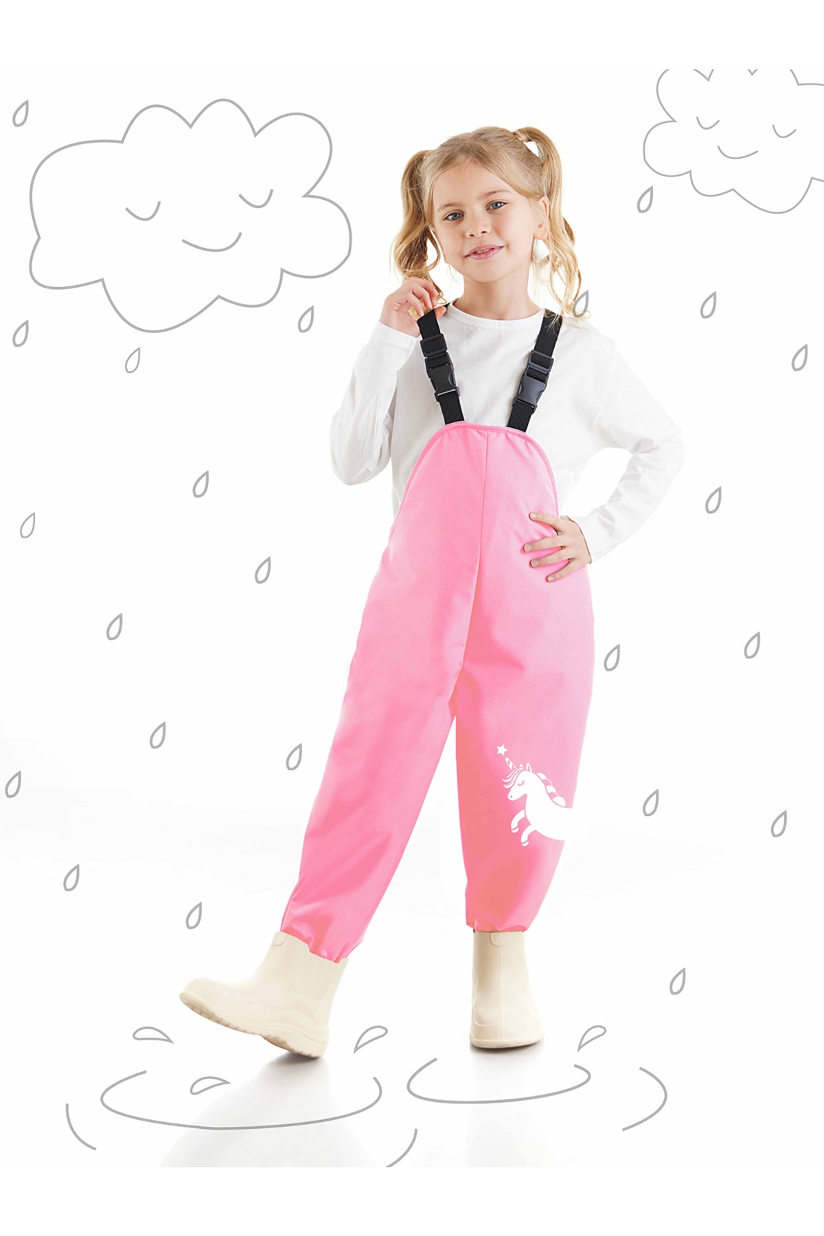 Levně Denokids Unicorn Girls' Raincoat Waterproof