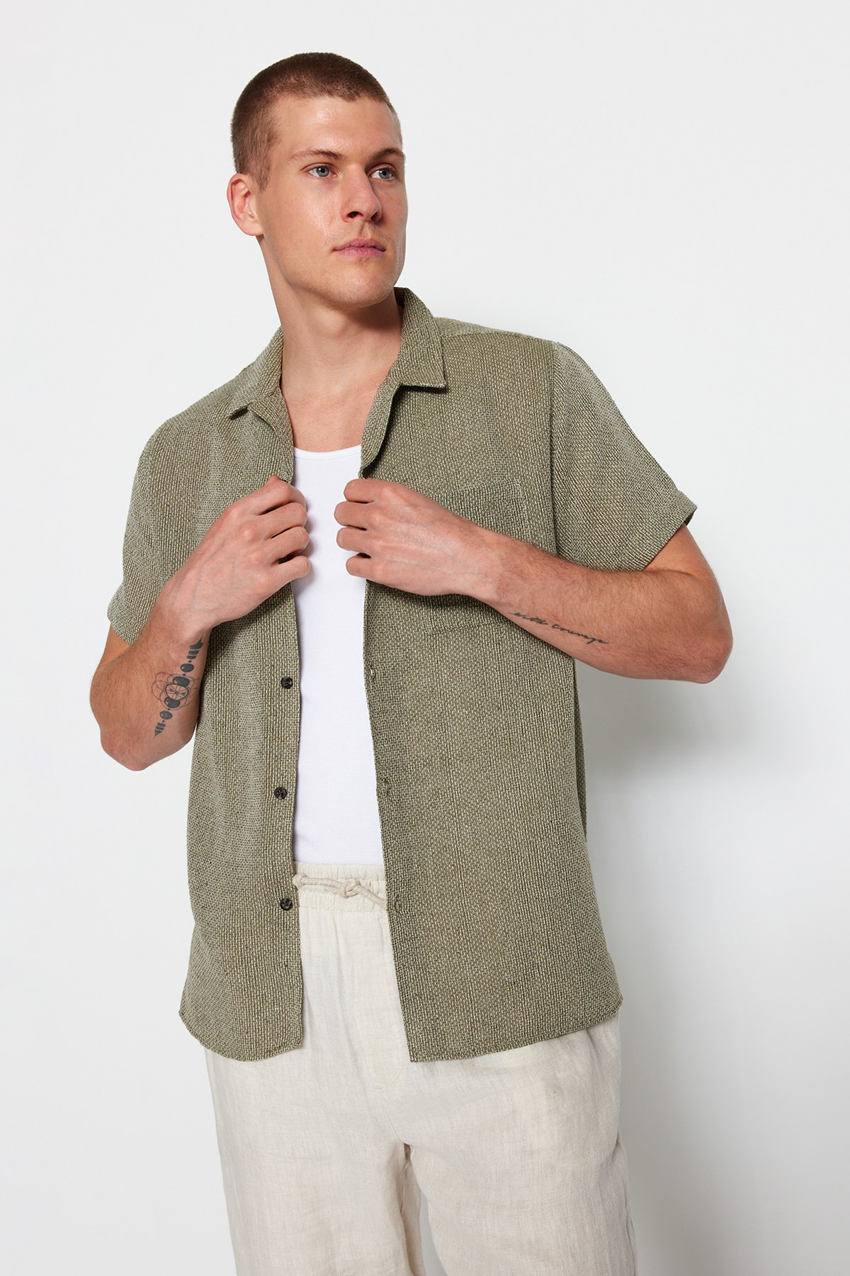 Trendyol Shirt - Khaki - Regular fit