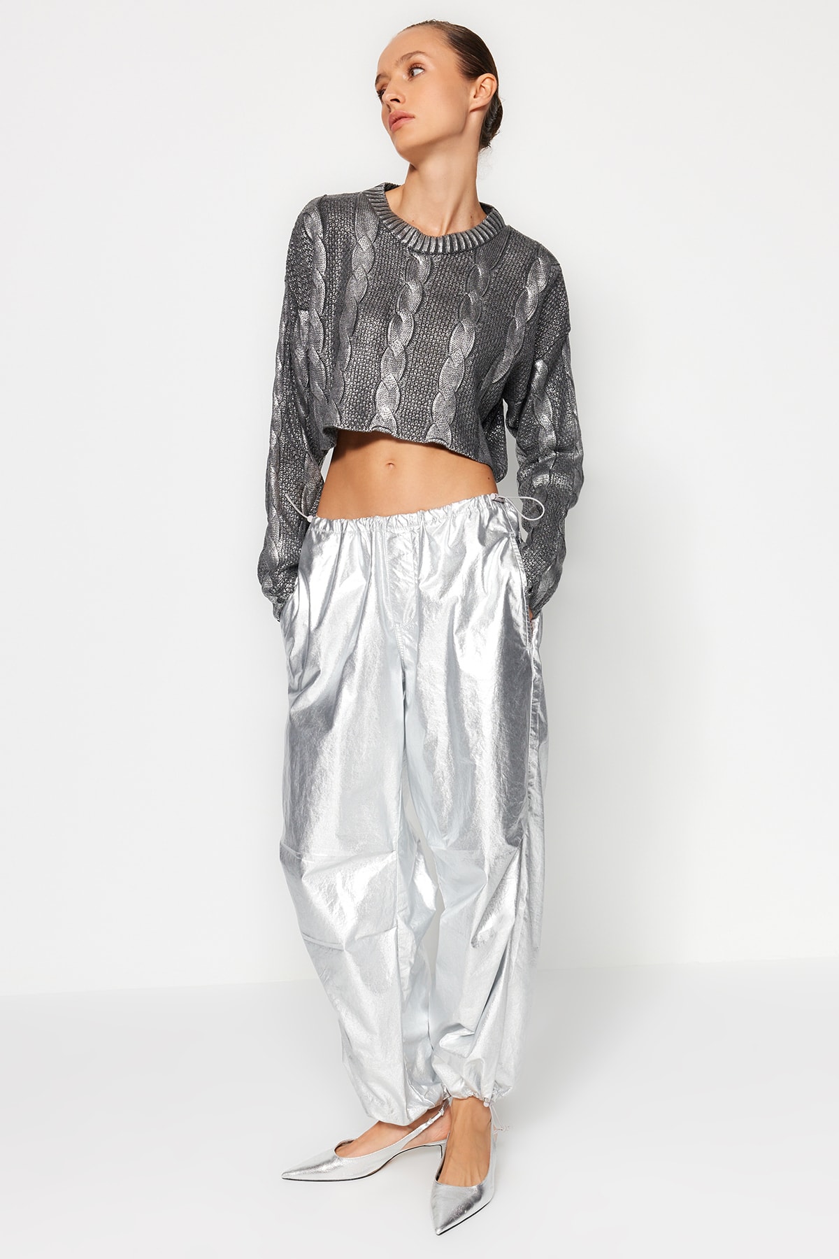 Trendyol Sweater - Gray - Regular fit