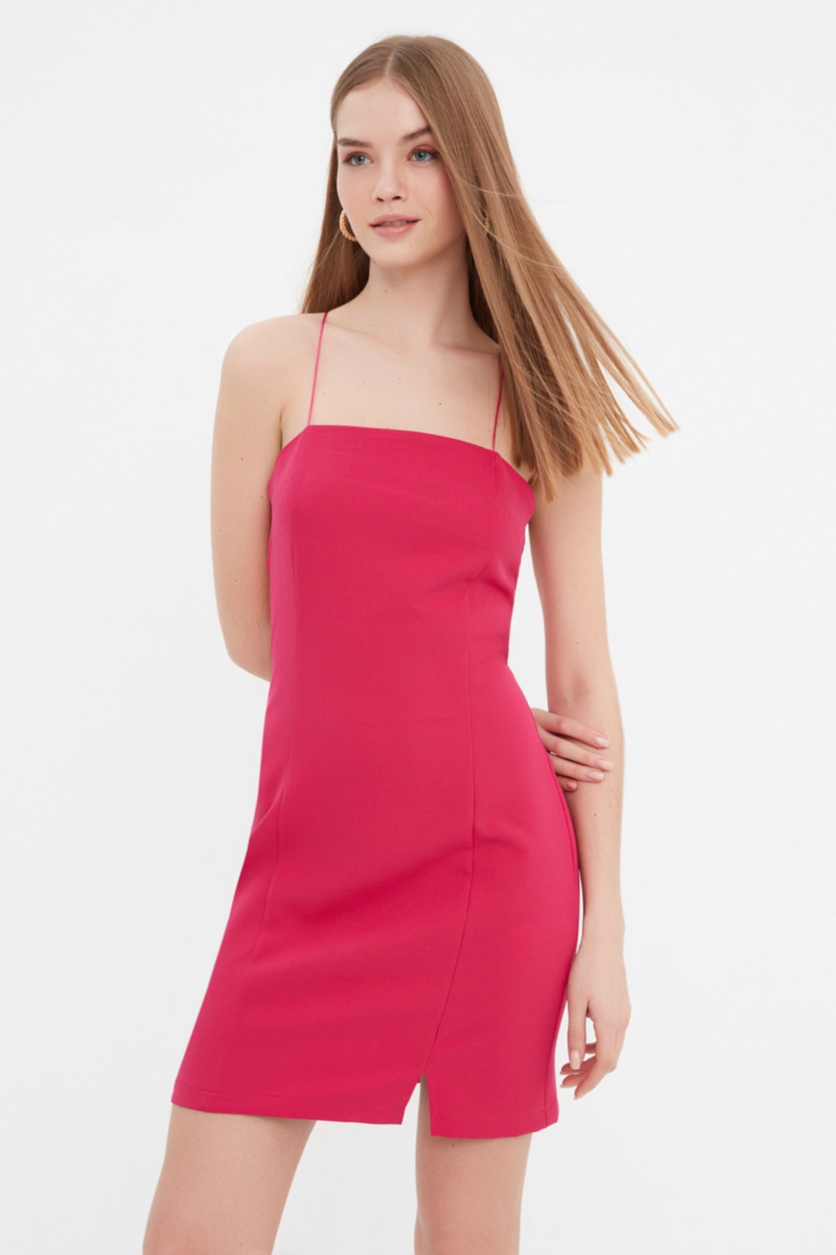 Rochie cu curea Trendyol Fuchsia