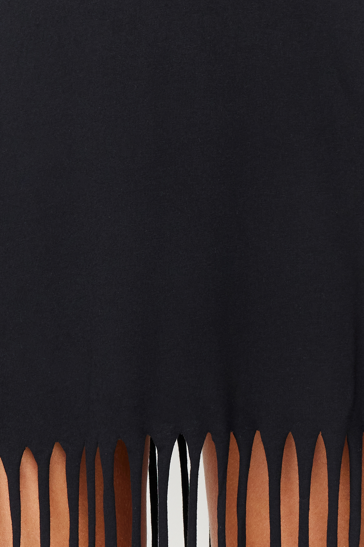 Trendyol Black Tasseled Pool Neck Knitted Midi Dress