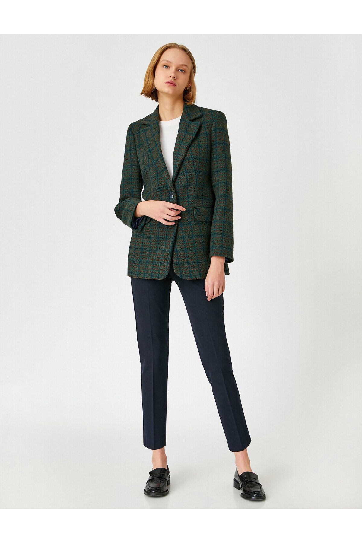 Pantaloni Koton - Albastru închis - Slim