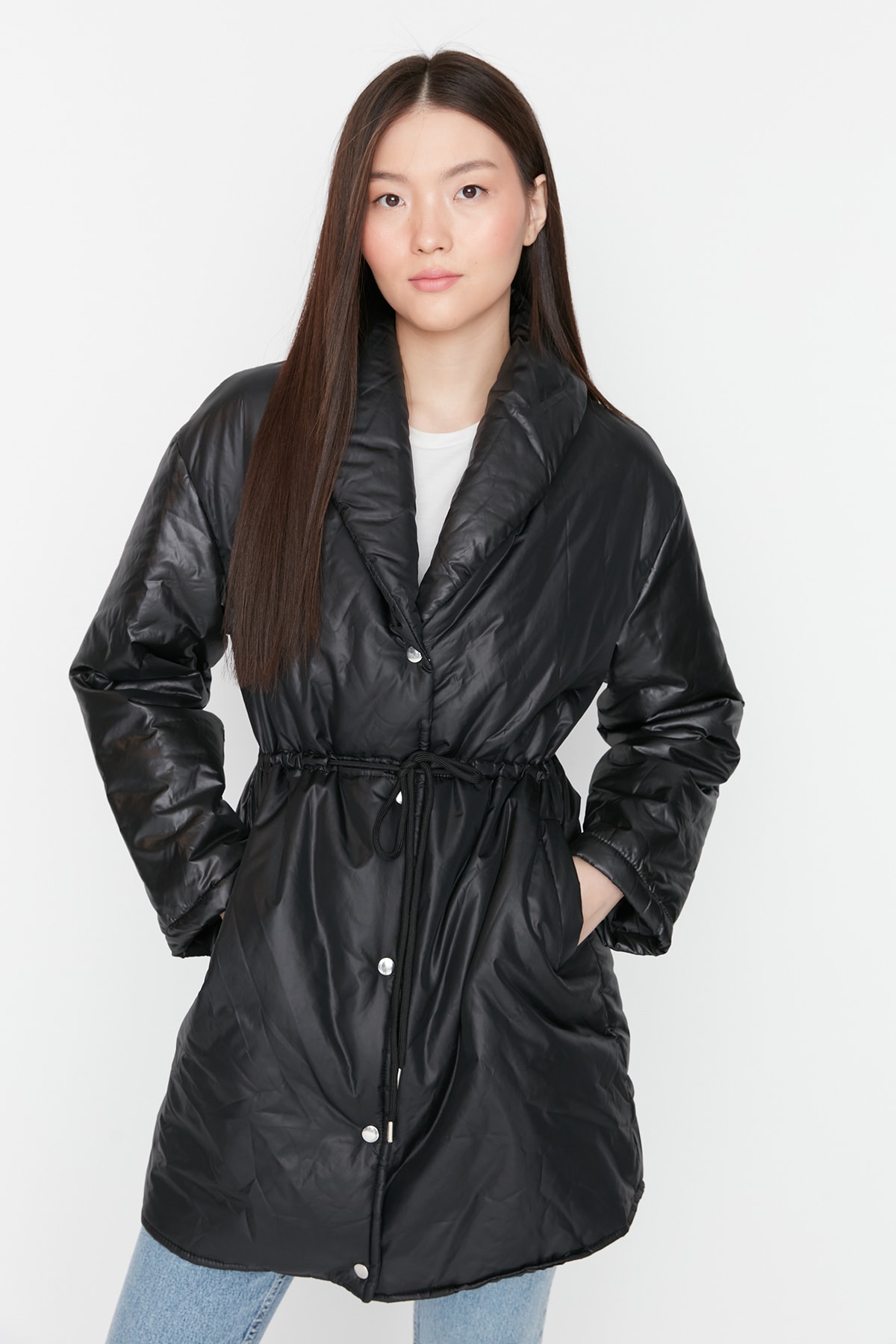 Trendyol Winter Jacket - Black - Biker jackets