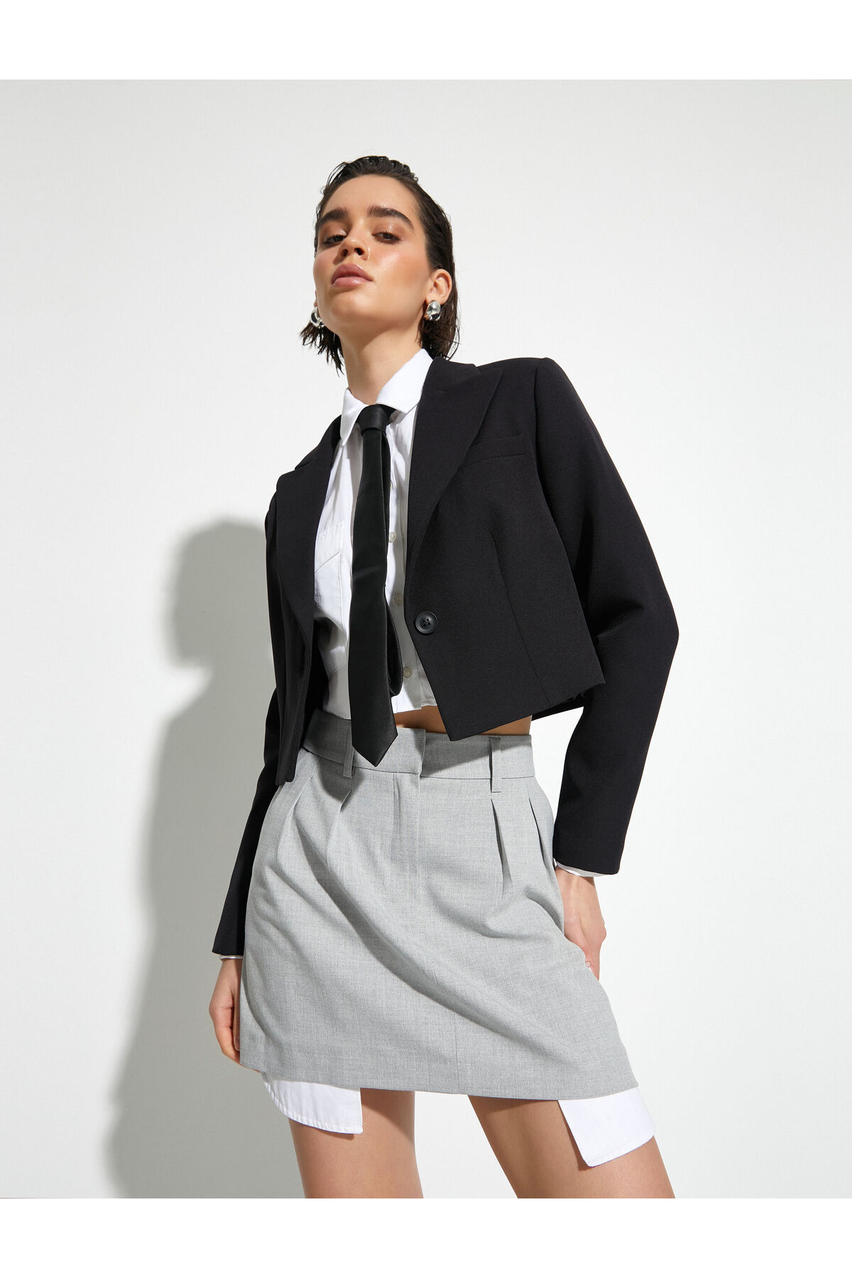 Levně Koton Mini Skirt Piece Detailed Normal Waist Pocket Zippered