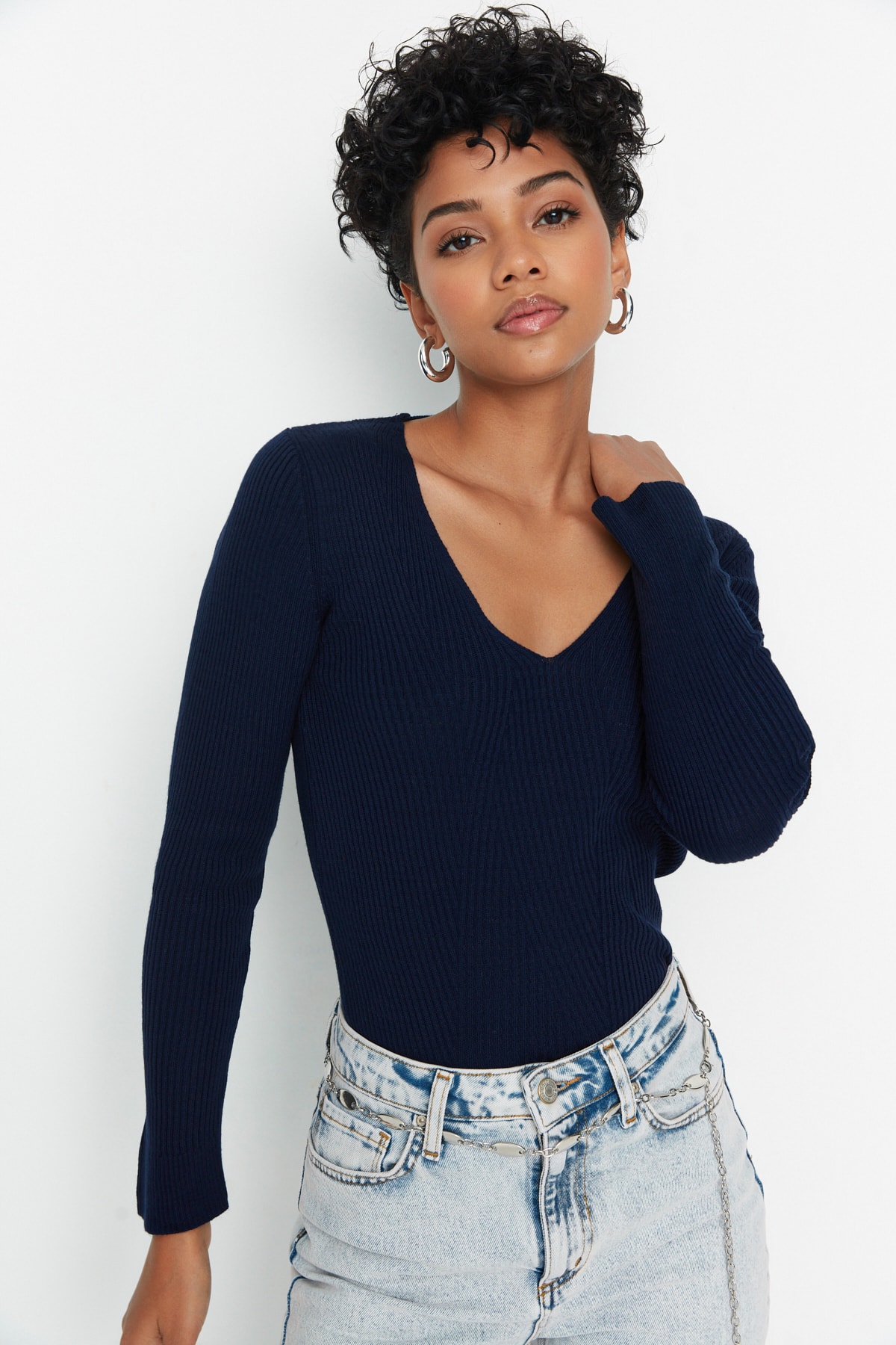 Women's sweater Trendyol Ecru