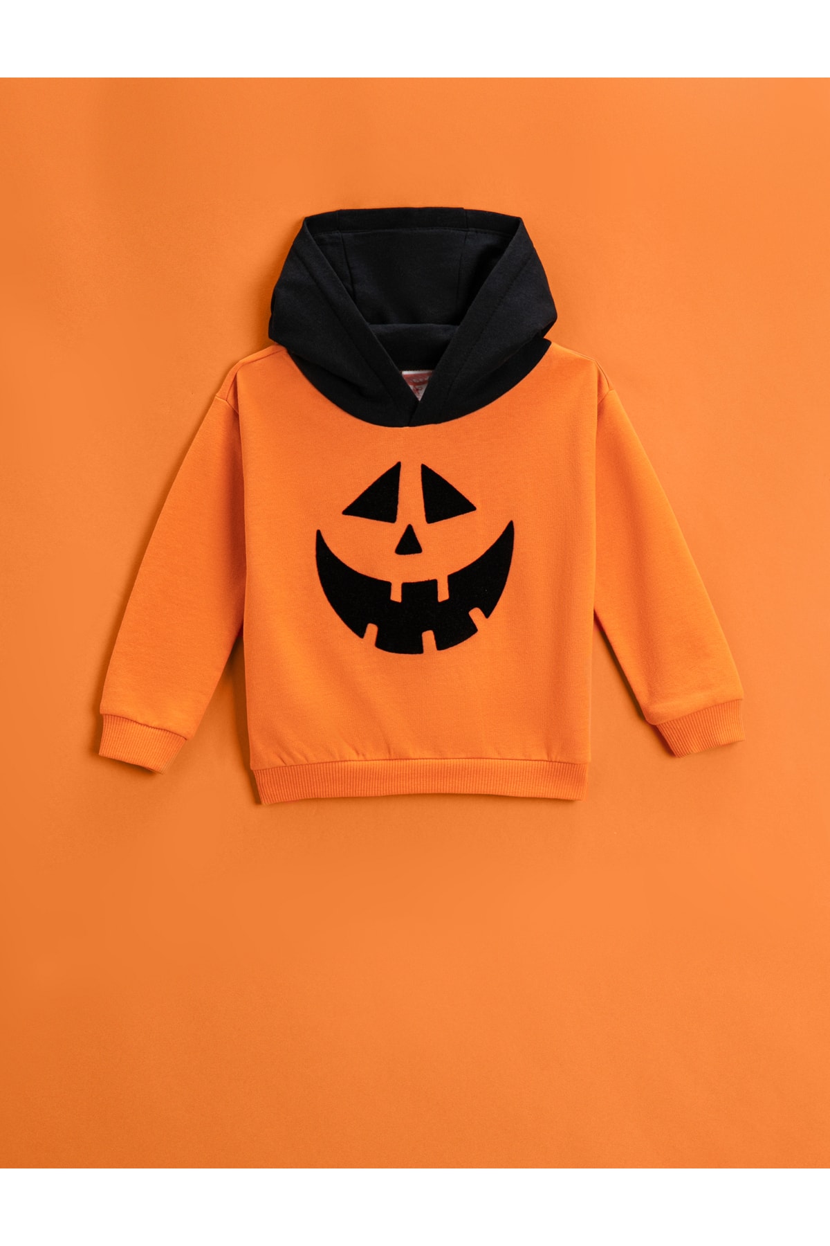 Levně Koton Color Contrast Hoodie and Sweatshirt with Pumpkin Print
