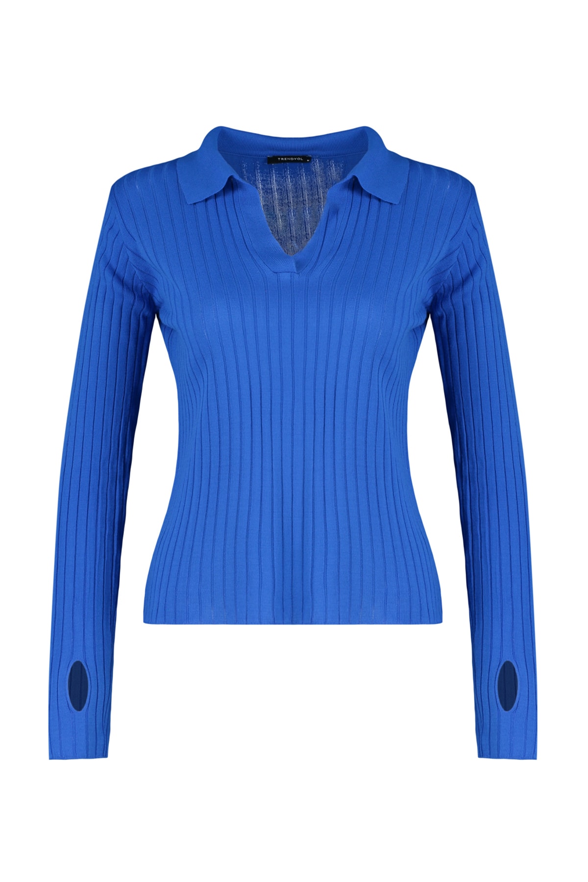 Trendyol Sax Polo Collar Knitwear Sweater