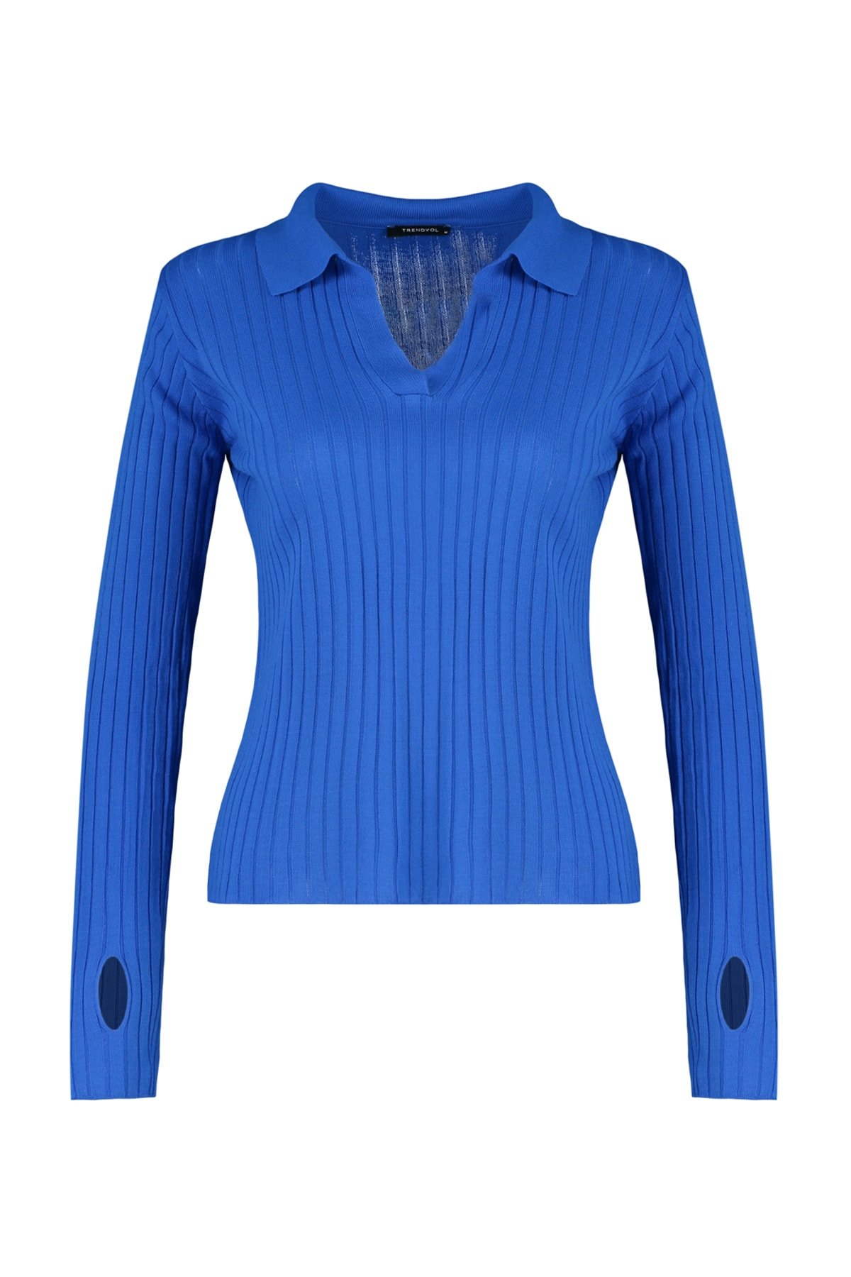 Trendyol Sax Polo Collar Knitwear Sweater