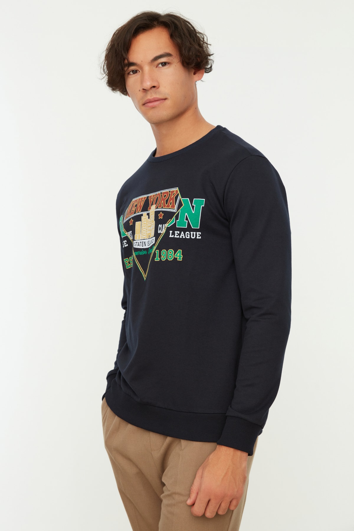 Trendyol Sweatshirt - Dark blue - Regular fit