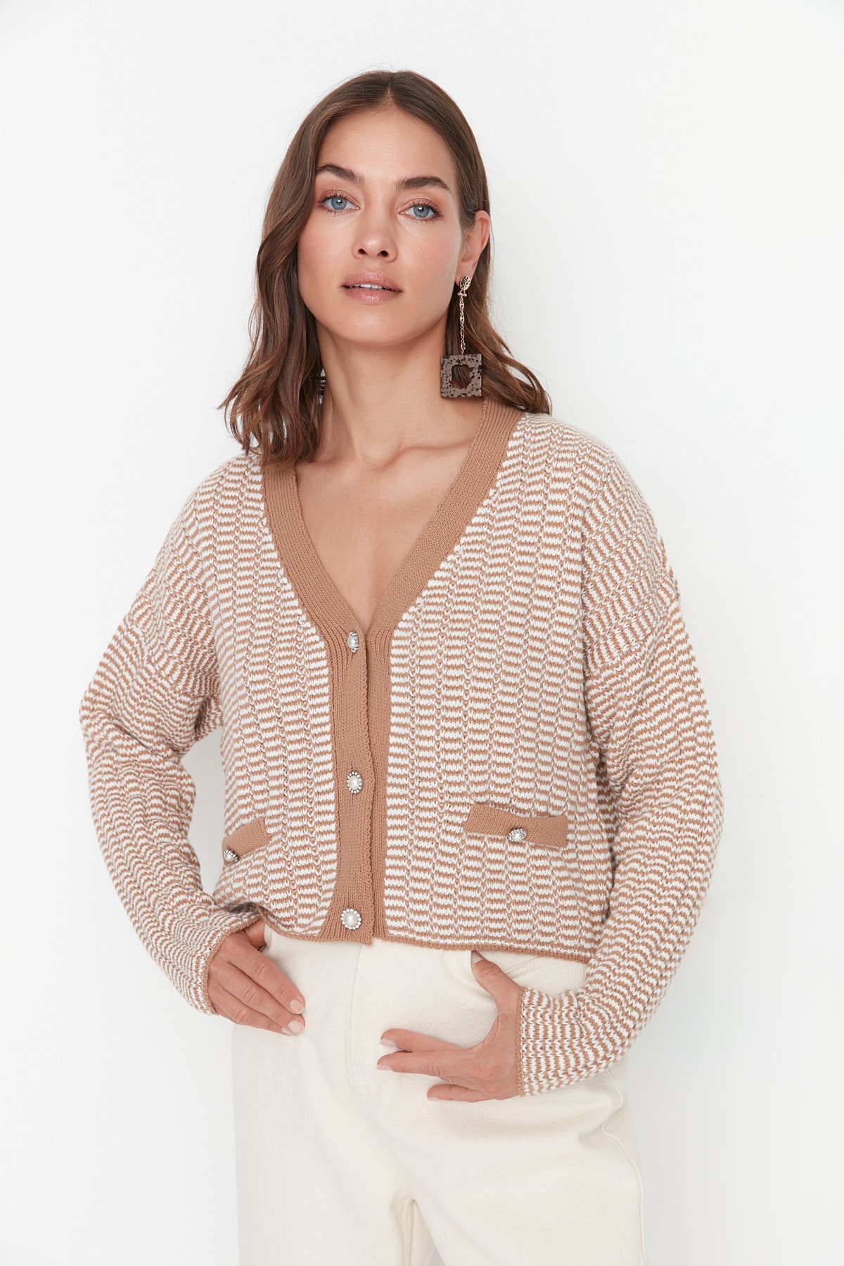 Trendyol Cardigan - Brown - Regular fit