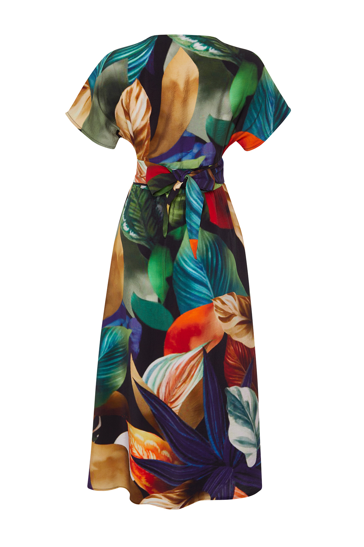 Trendyol Multi Color Floral Print A-line Viscose Midi Woven Dress
