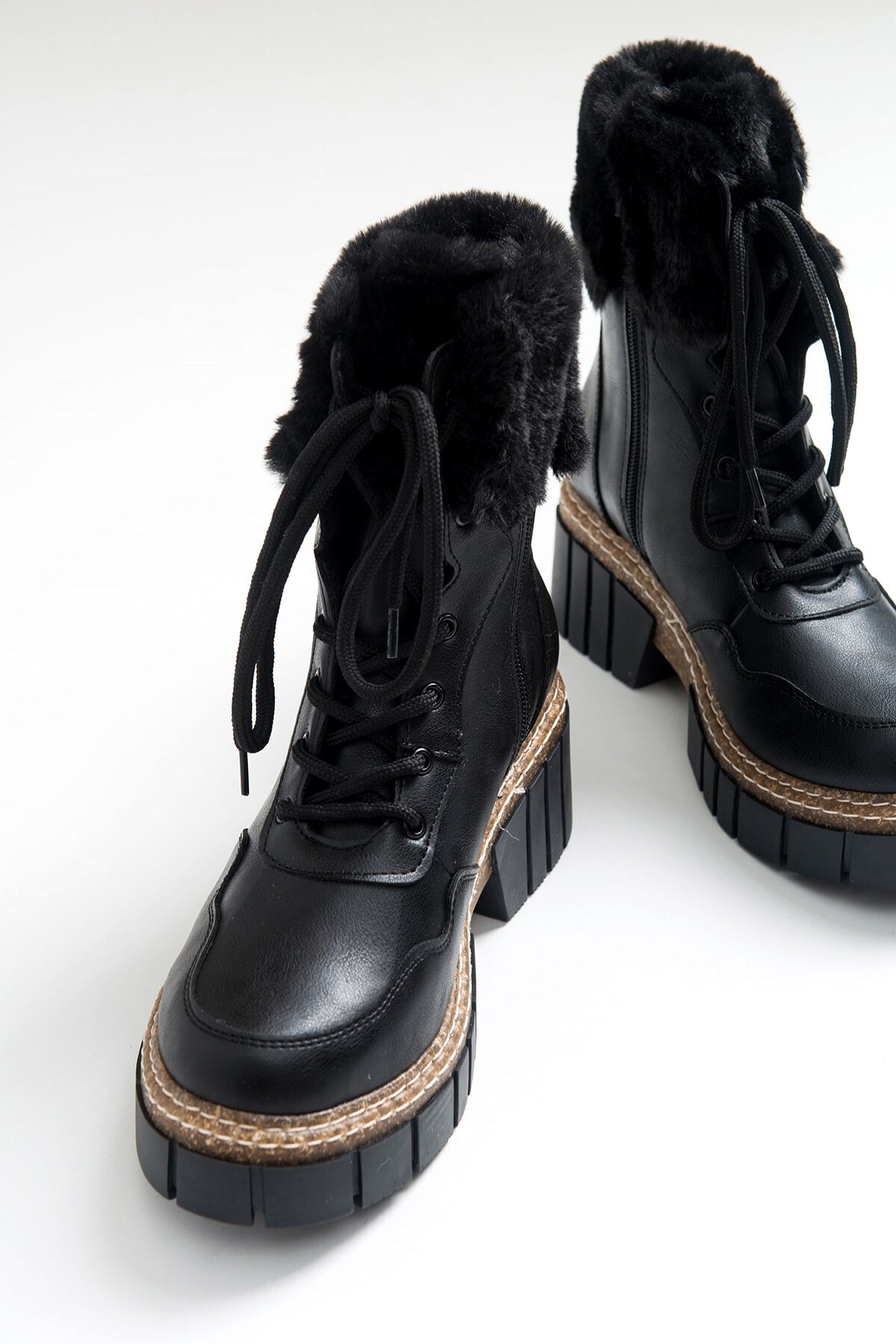 LuviShoes Faıth Black Skin Women's Boots