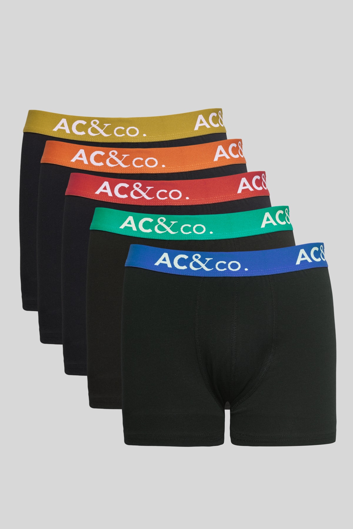 AC&Co / Altınyıldız Classics Men's Multicolor 5-Pack Cotton Stretchy Boxer