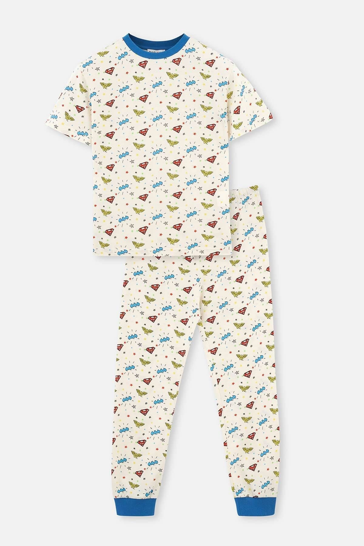 Dagi Ecru Licensed Size Printed Pajamas Set