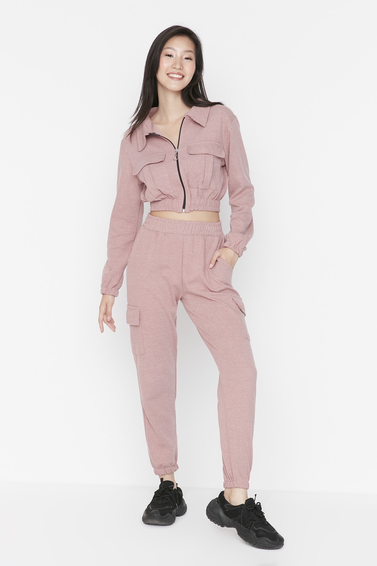 Women's tracksuit Trendyol THMAW23AU00114/Dried rose
