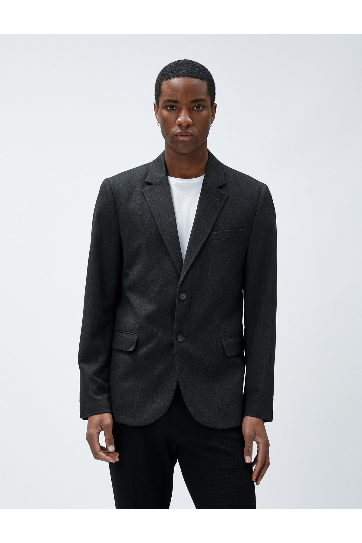 Koton Blazer Jacket Buttoned Stitching Detailed Pocket Slim Fit