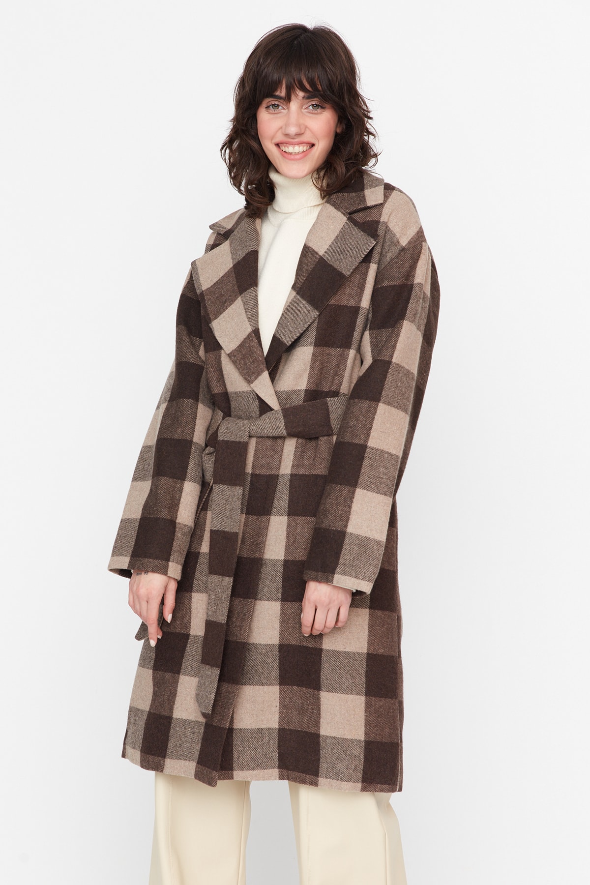 Trendyol Coat - Brown - Double-breasted