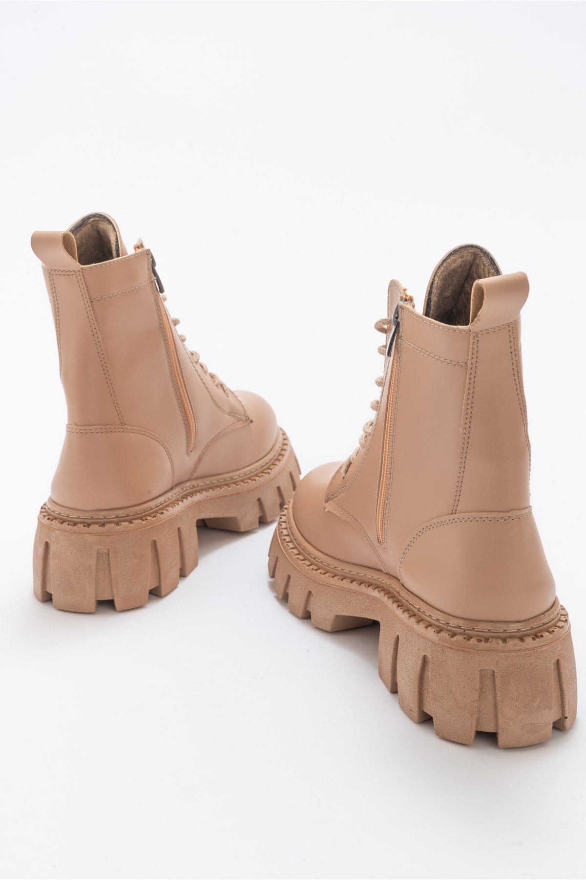 LuviShoes Tool Dark Beige Women's Boots