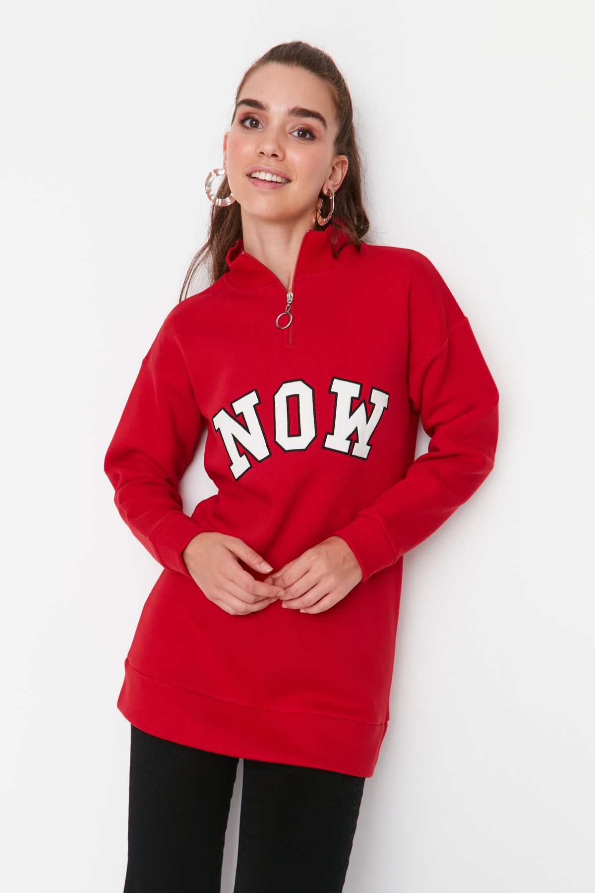 Trendyol Sweatshirt - Red - Regular fit