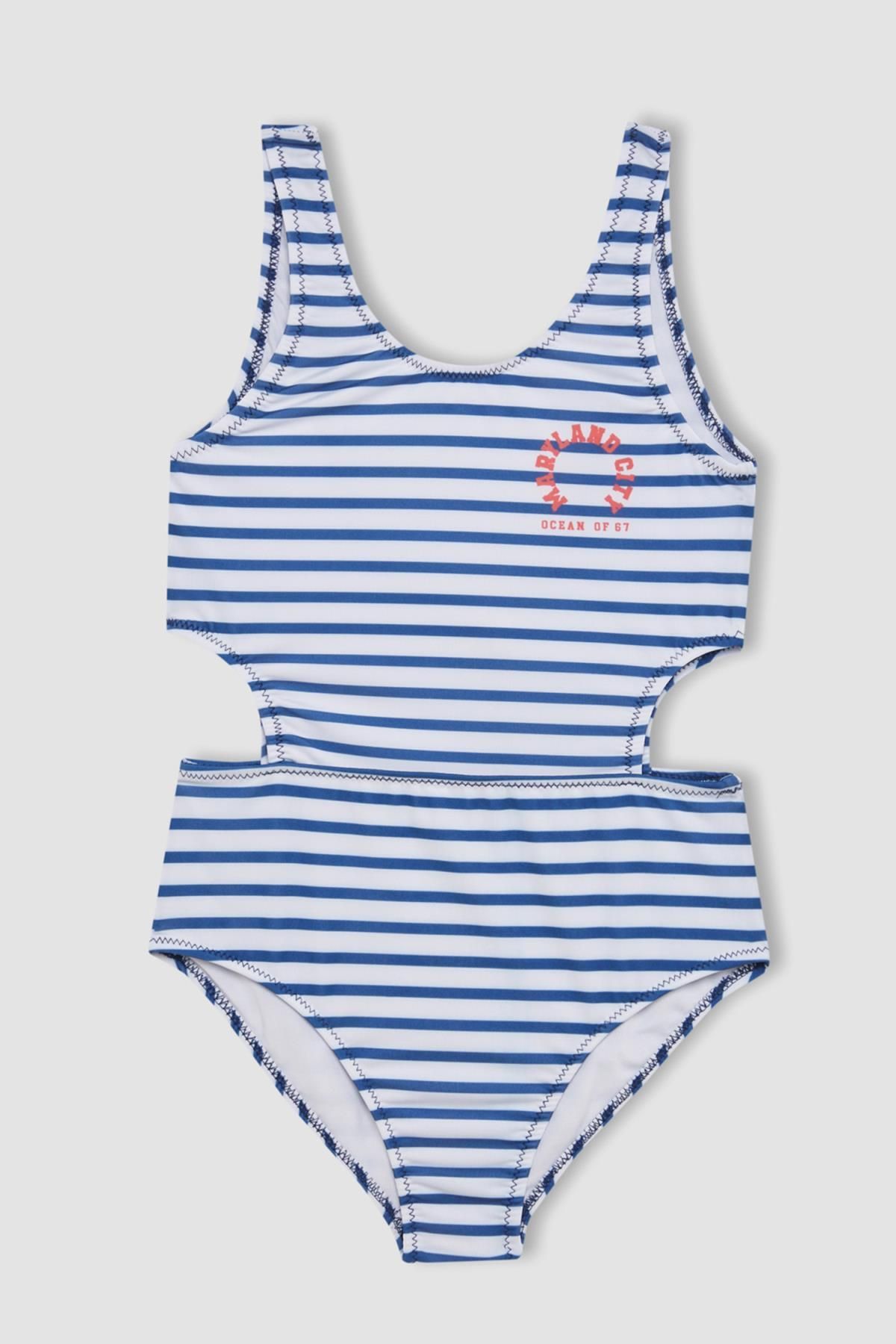 DEFACTO Girls Striped Swimsuit