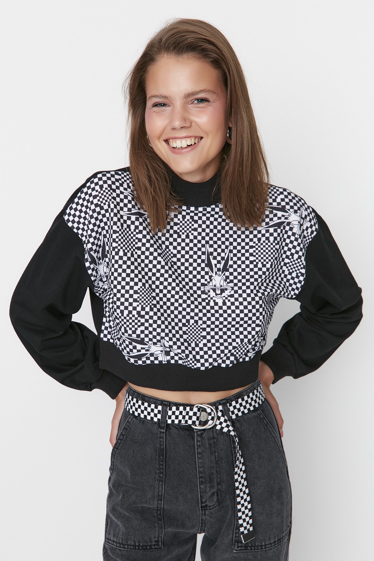 Trendyol Sweatshirt - Black - Regular fit
