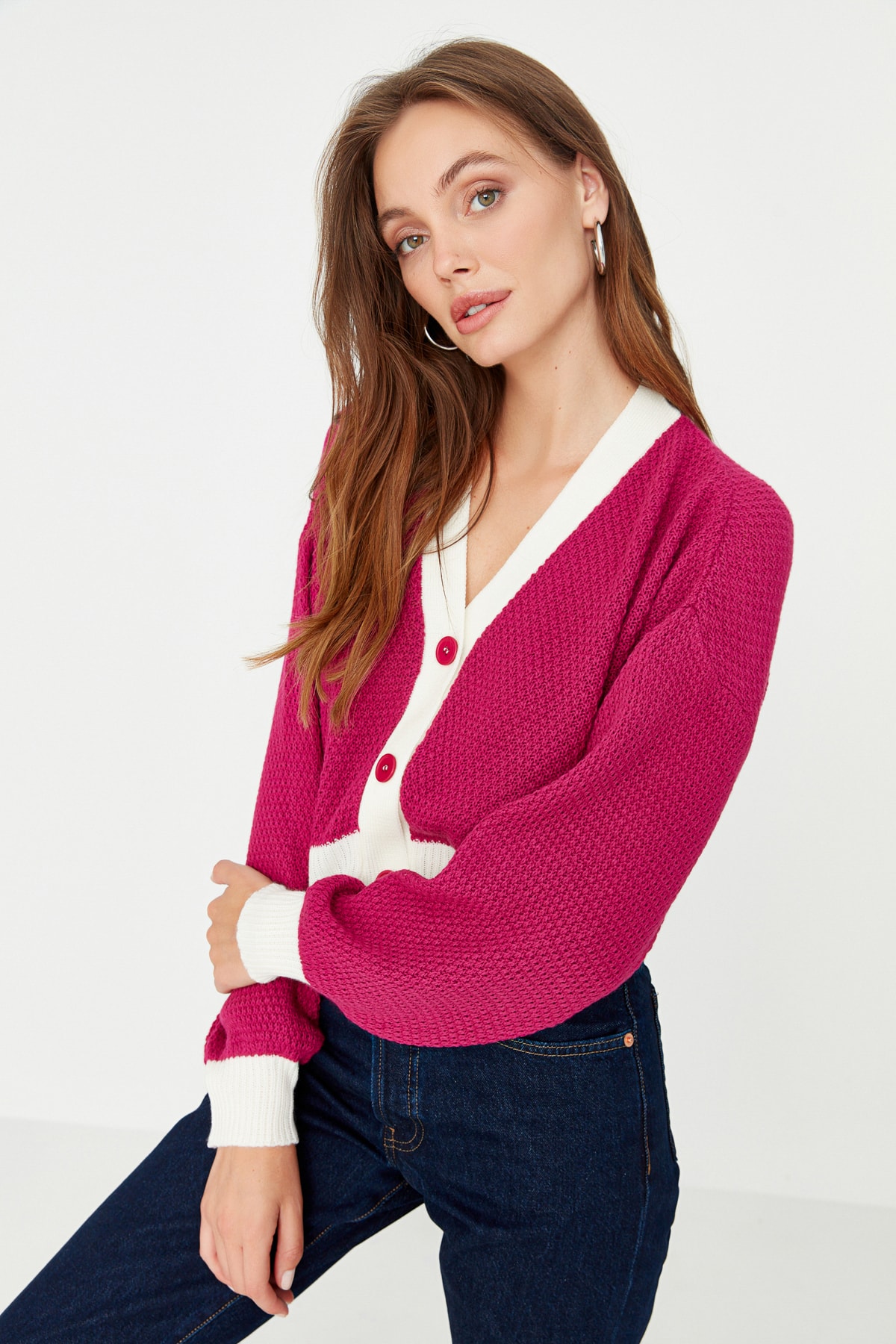 Trendyol Cardigan - Rosa - Regular fit