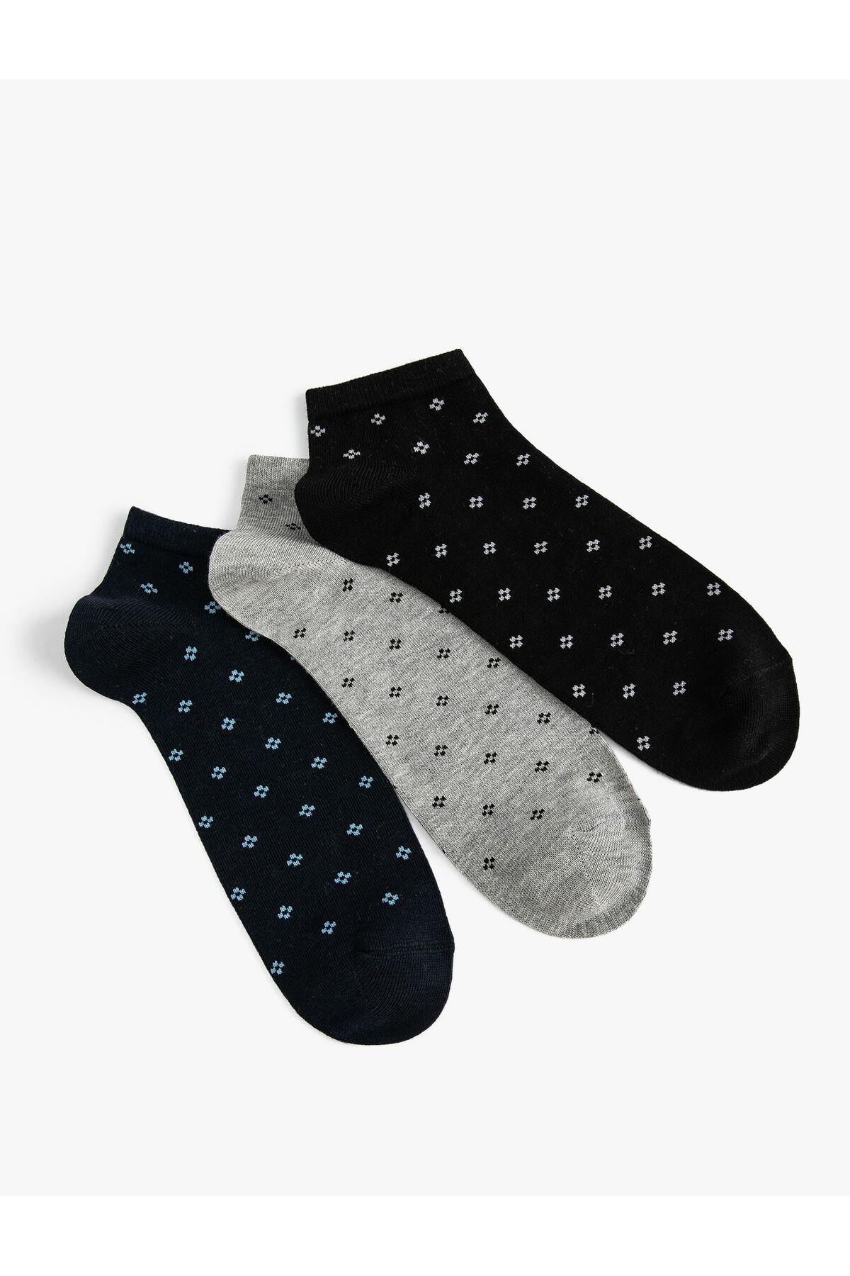 Levně Koton 3-Piece Booties Socks Set Geometric Pattern Multi Color