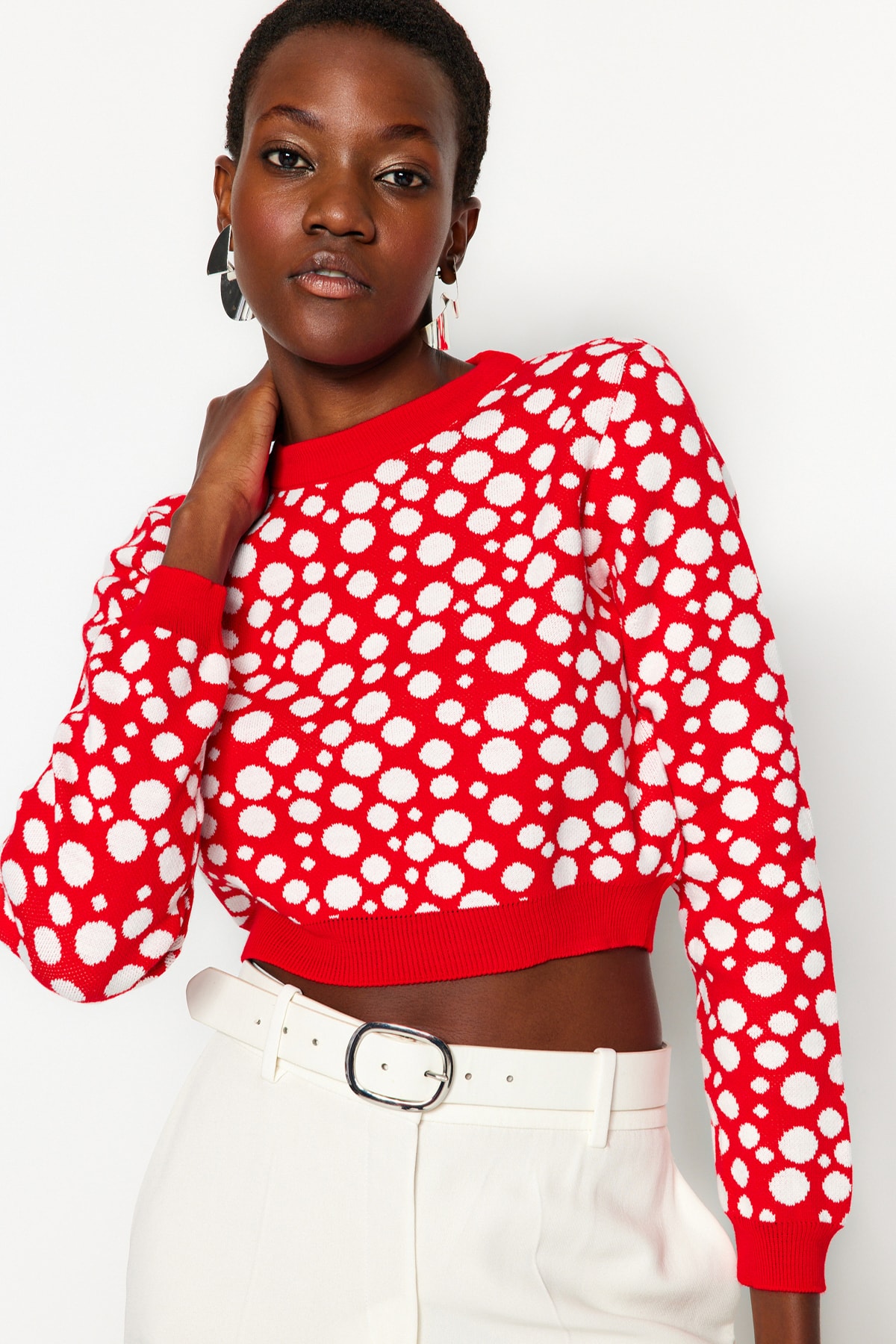 Trendyol Sweater - Red - Regular fit
