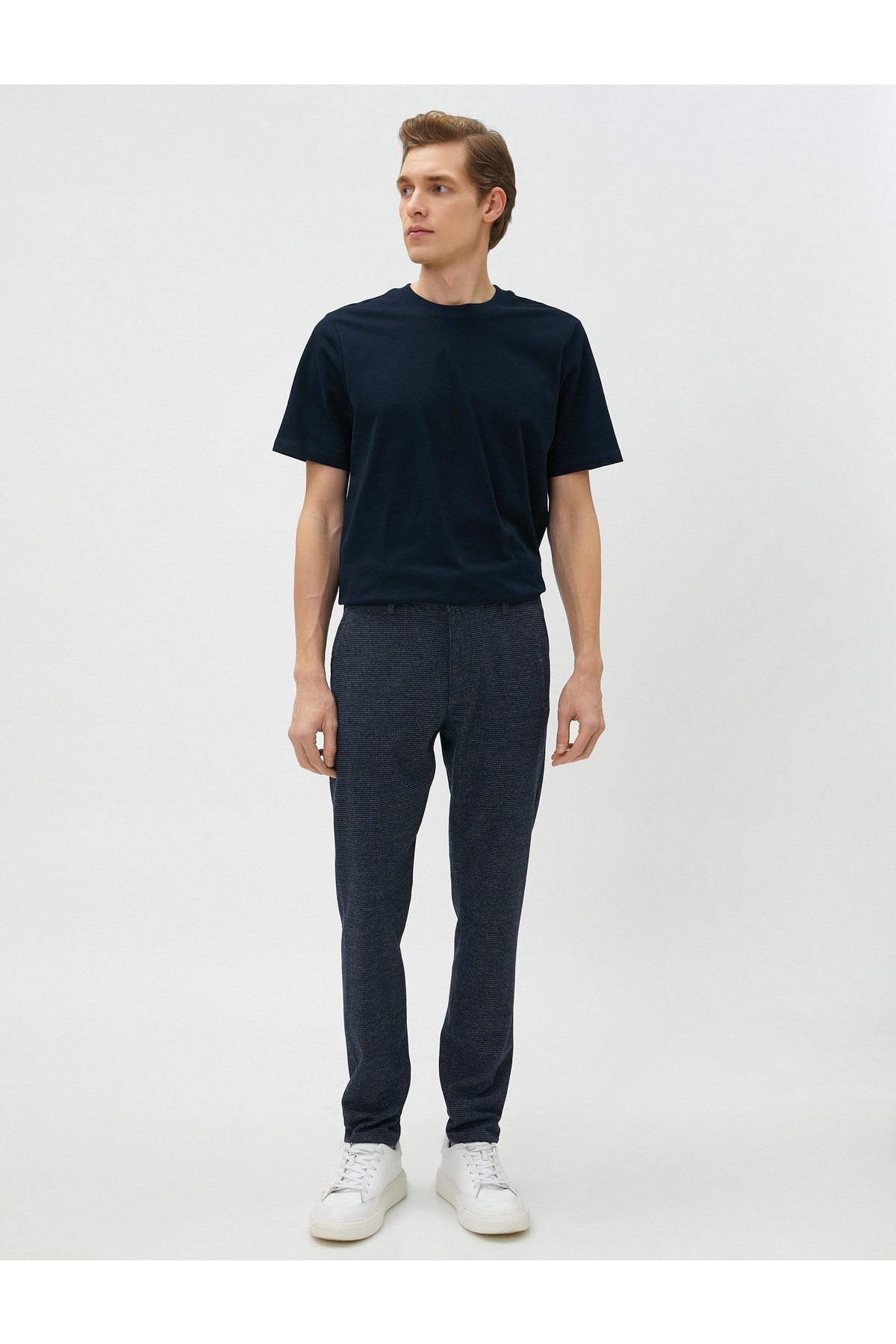 Koton Woven Trousers with Crowbarn Detailed Buttons and Pockets.