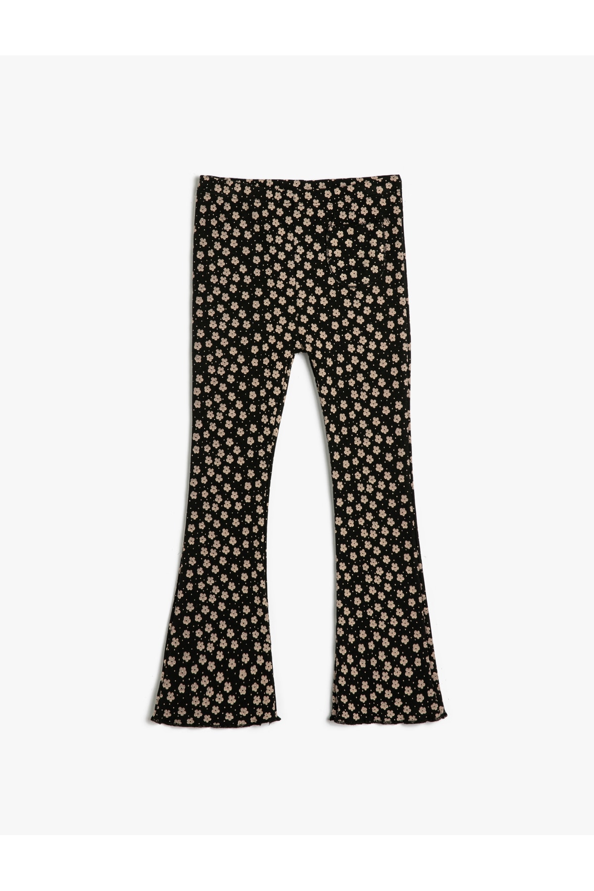 Koton Spanish Leg Leggings with Floral Pocket Detailed Corduroy.