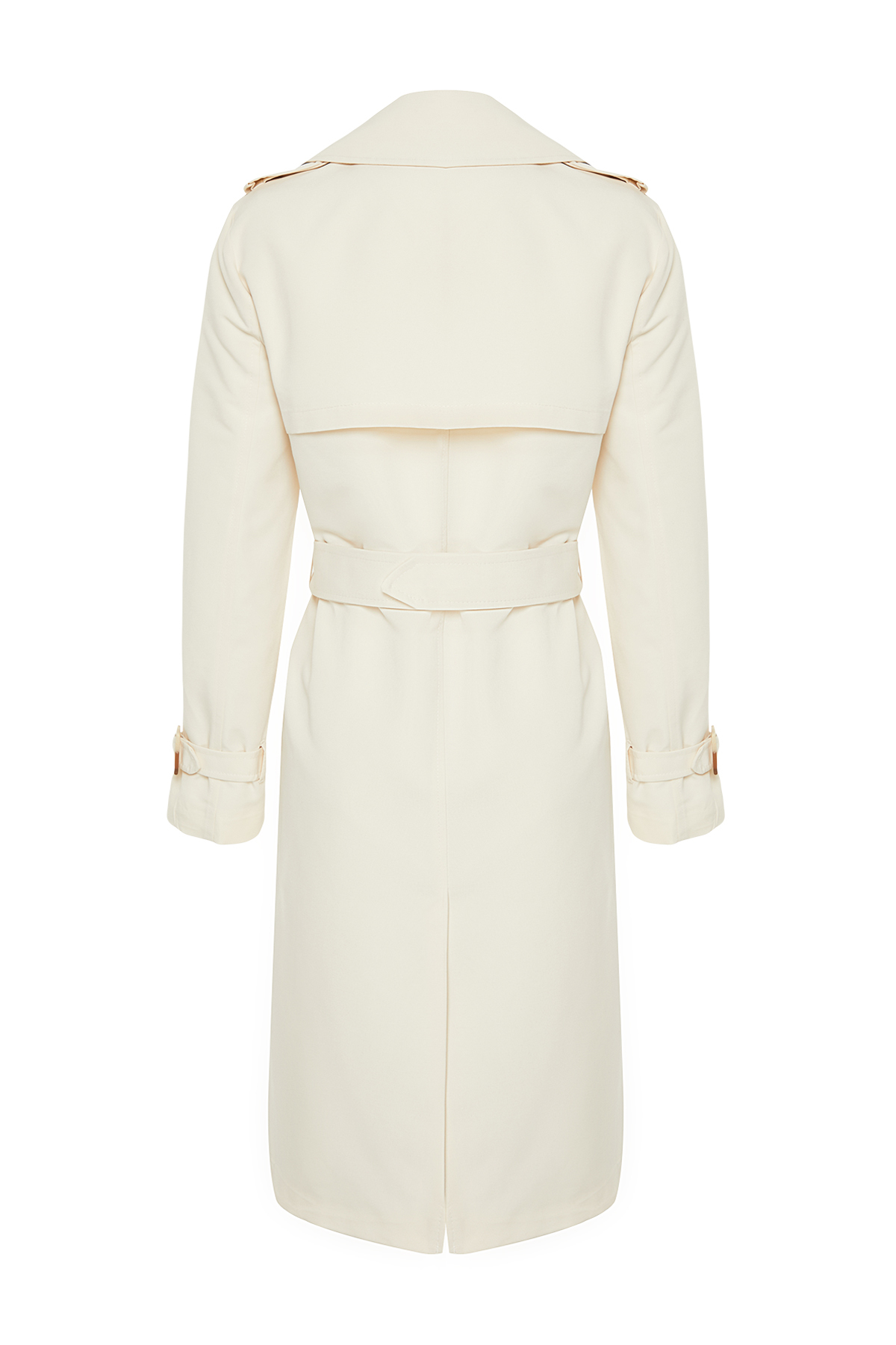 Trendyol Stone Regular Belt Midi Trench Coat