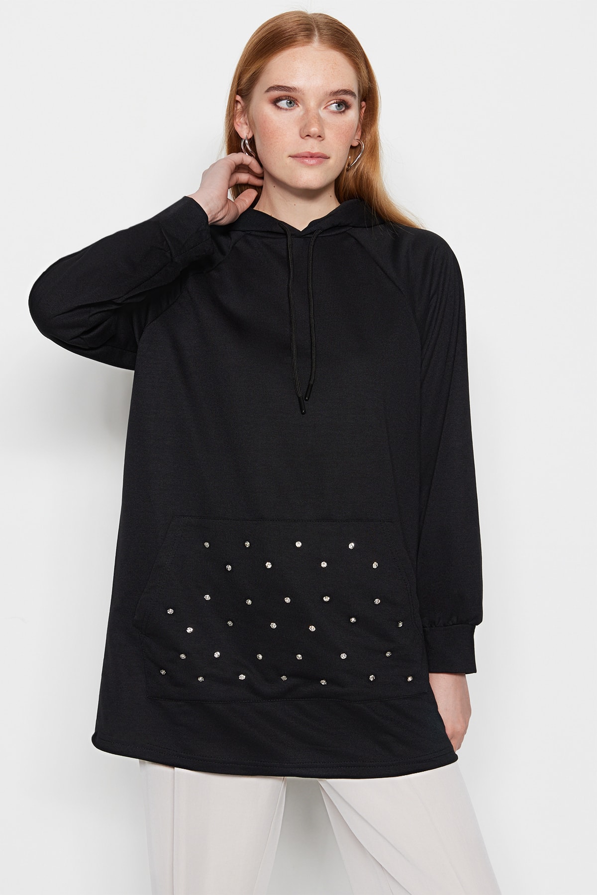 Trendyol Sweatshirt - Black - Regular fit